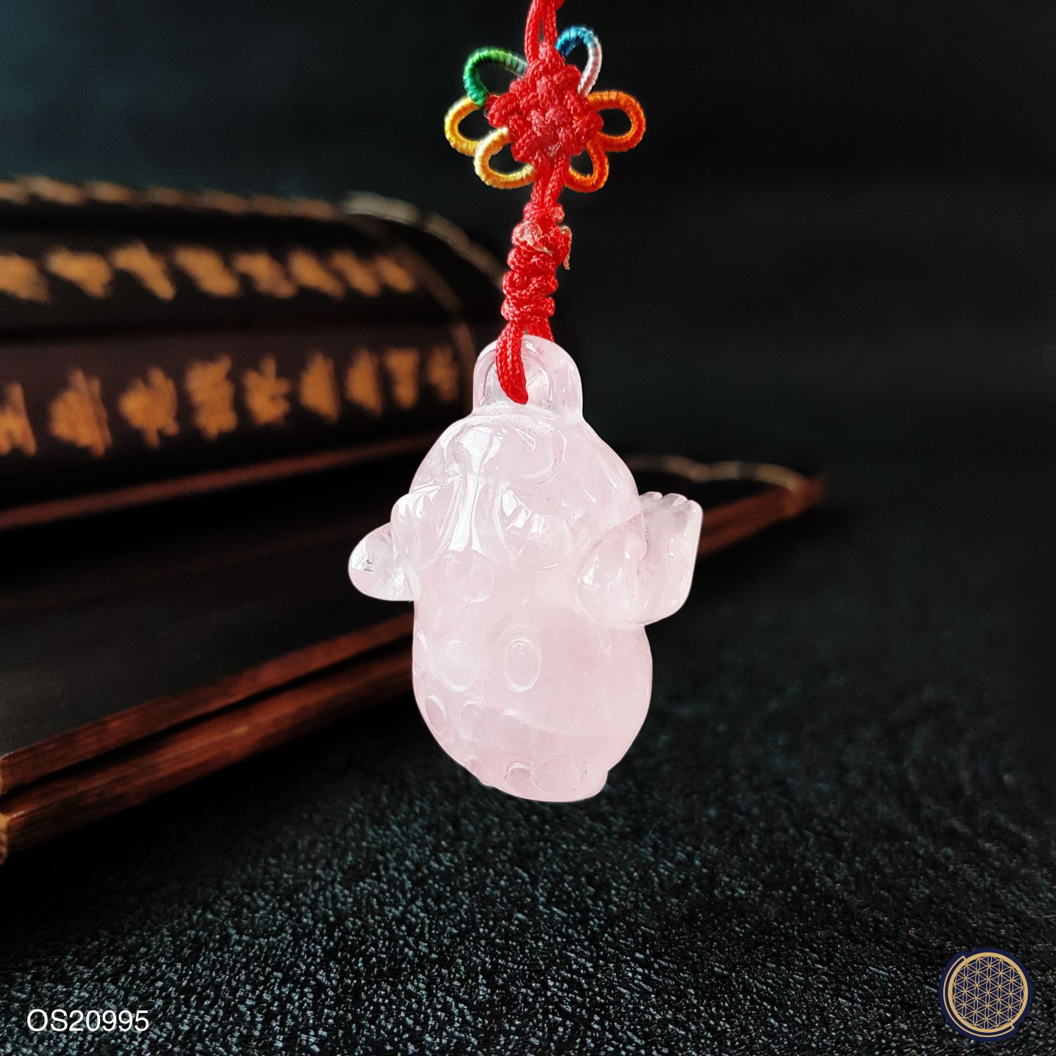 35mm x 16mm Rose Quartz Toad Charm