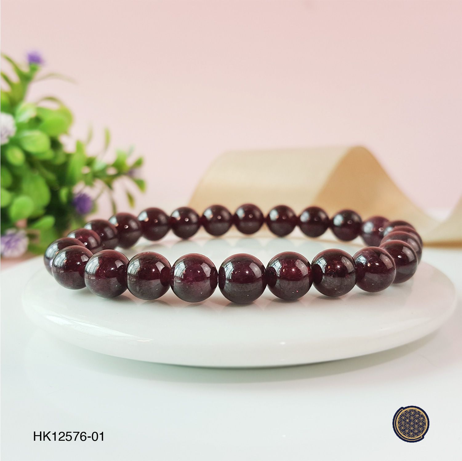 7-7.5mm Red Garnet Bracelet