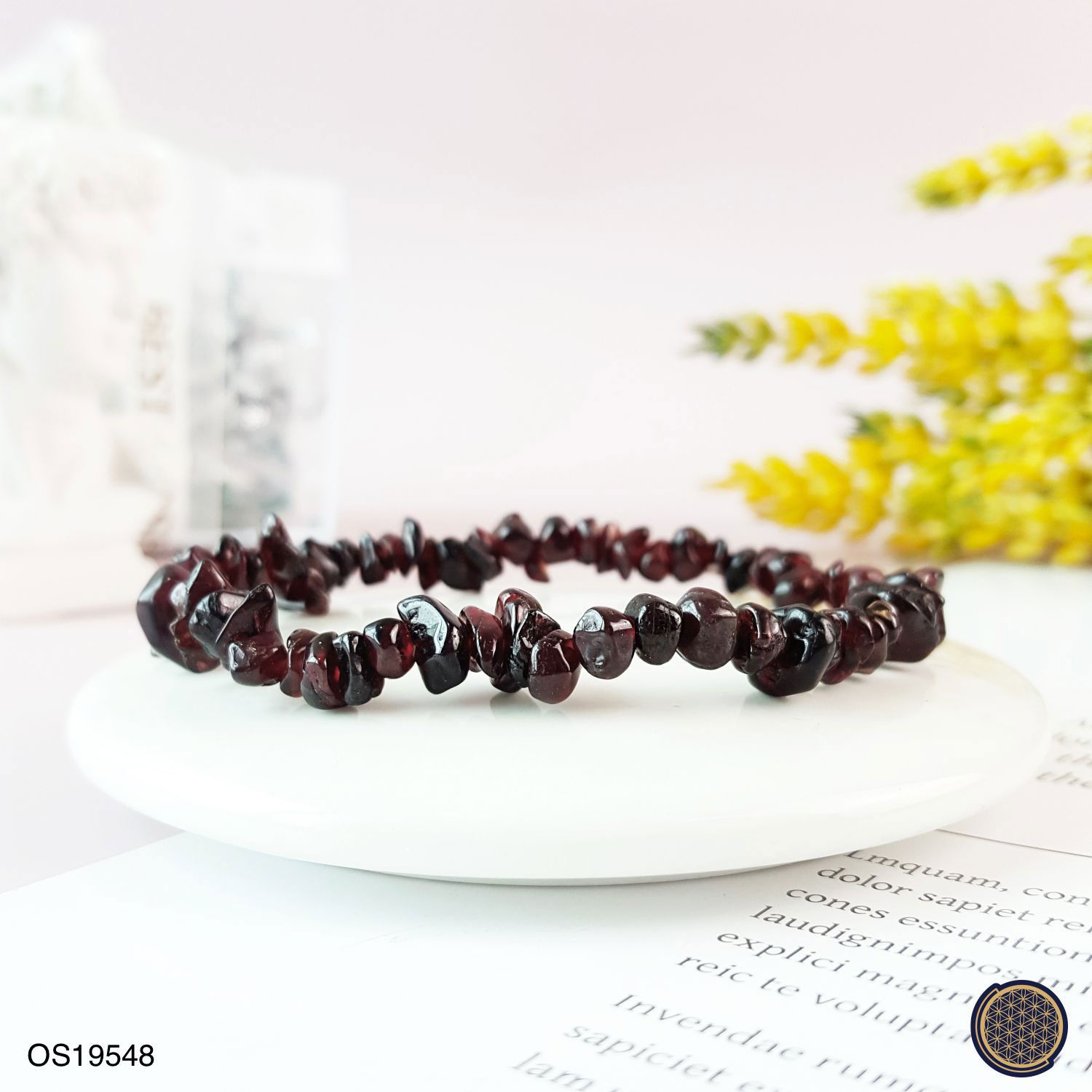 Red Garnet Gravel  Bracelet