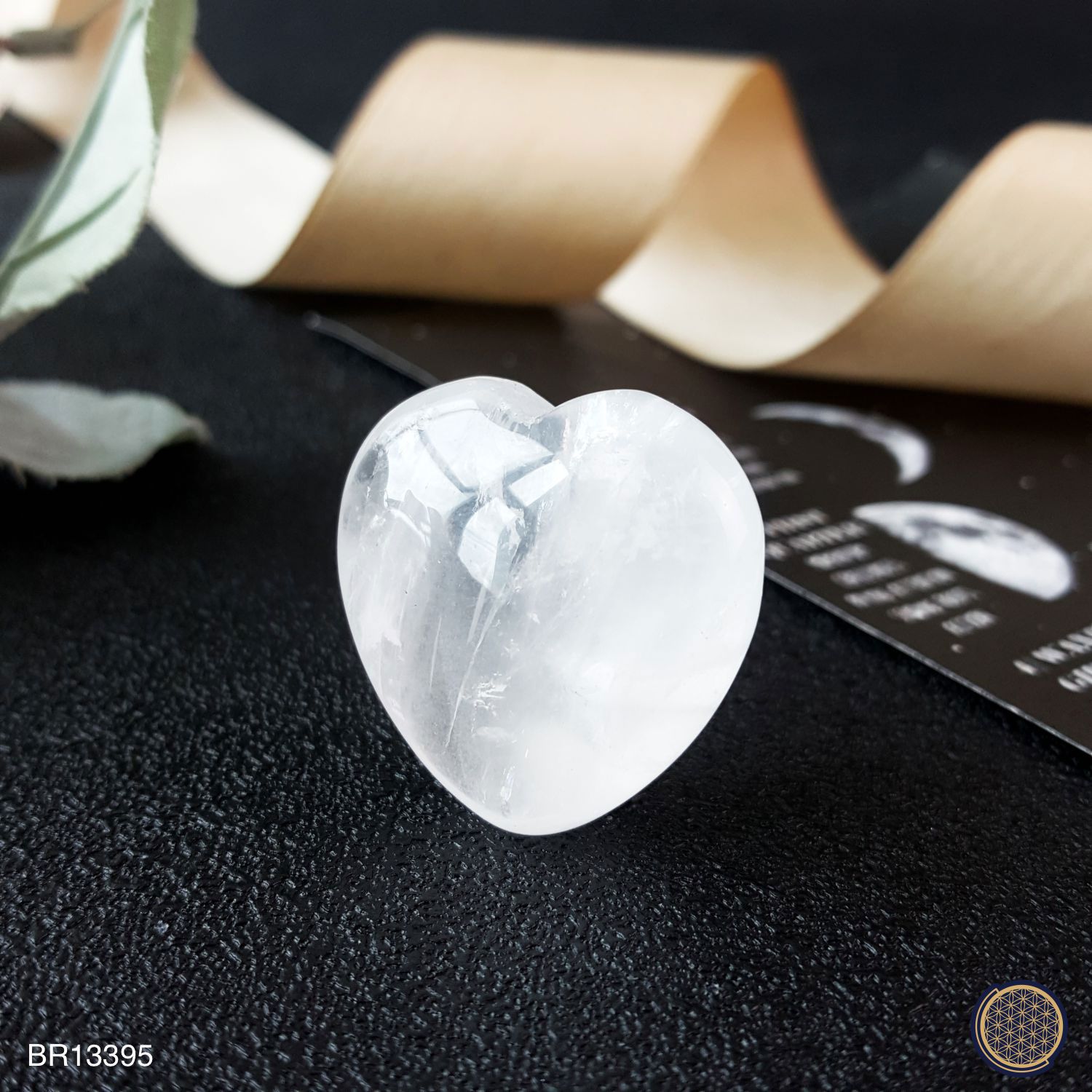 30mm Clear Quartz Heart Shape Small Ornament 