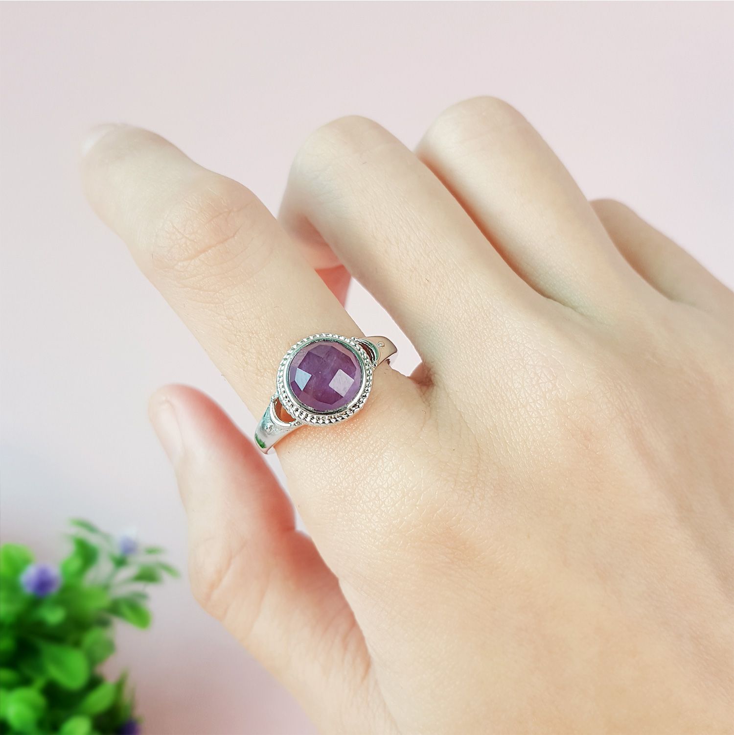 Amethyst Cutting Surface Ring