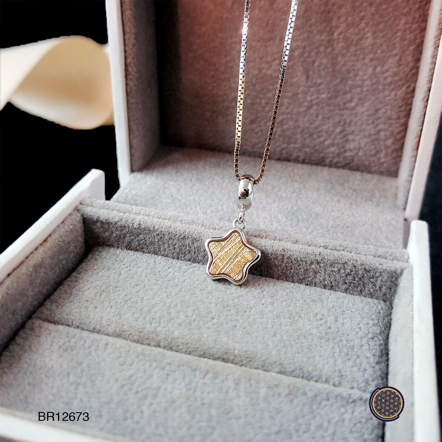 7mm Meteorite  Star Pendant - Gold 