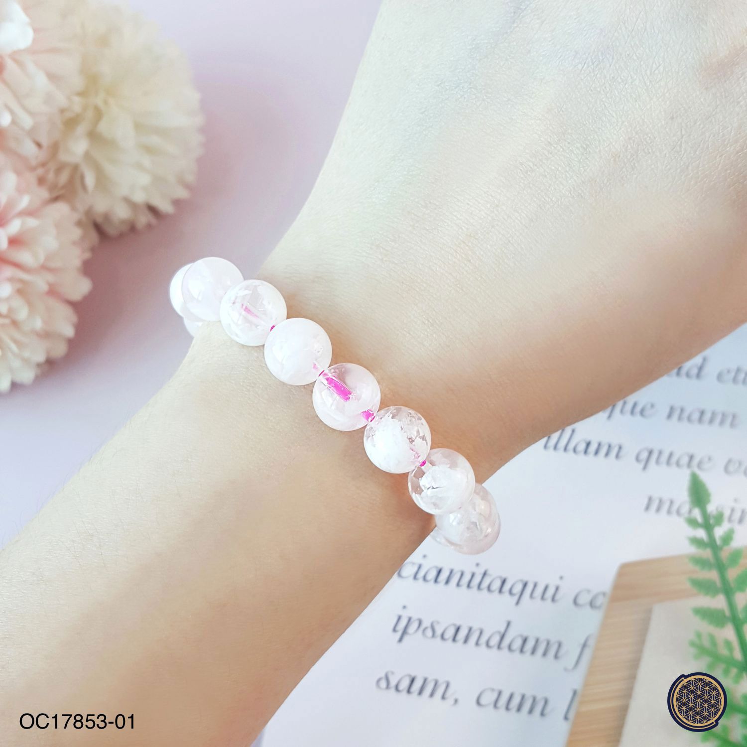 9-9.5mm Snowflake White Phantom Bracelet