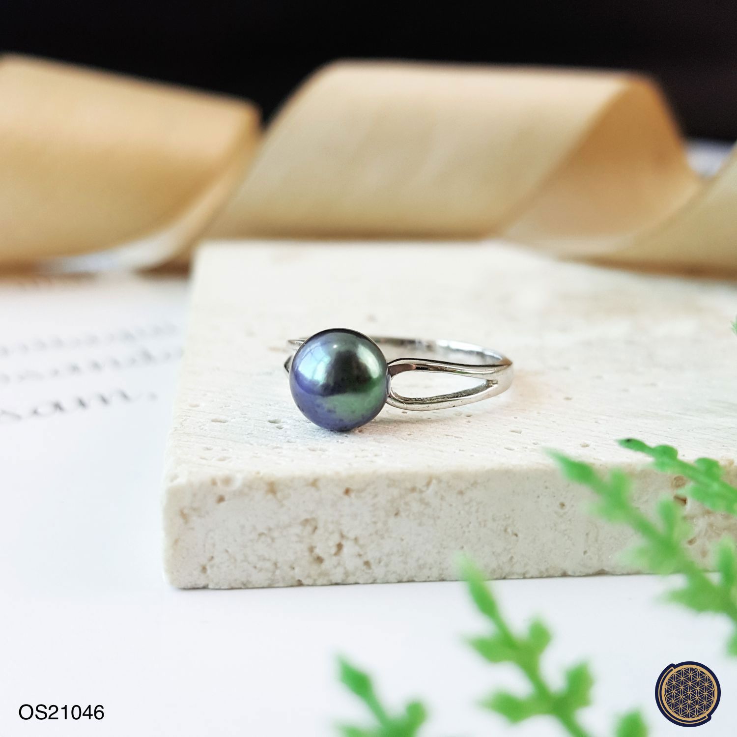 7mm Black Pearl Ring