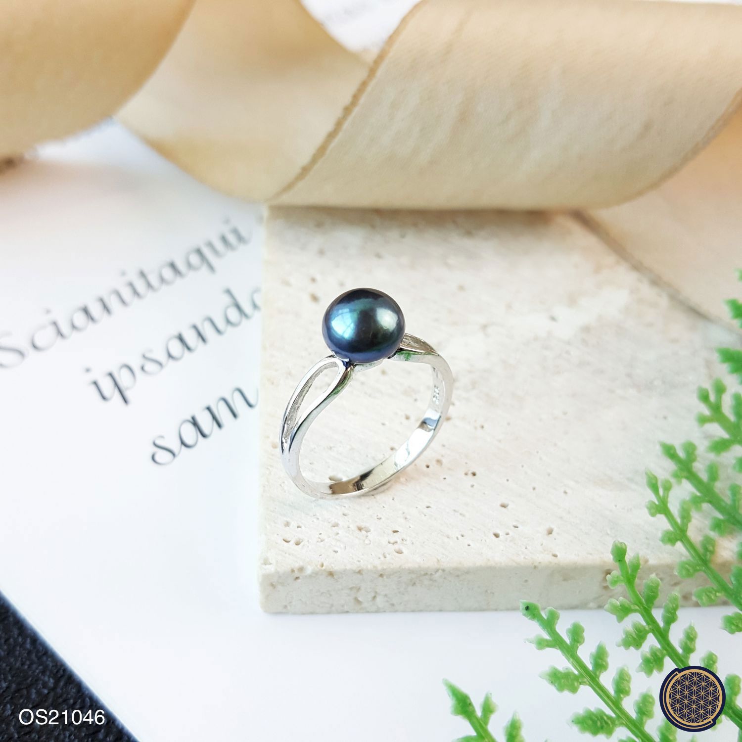 7mm Black Pearl Ring