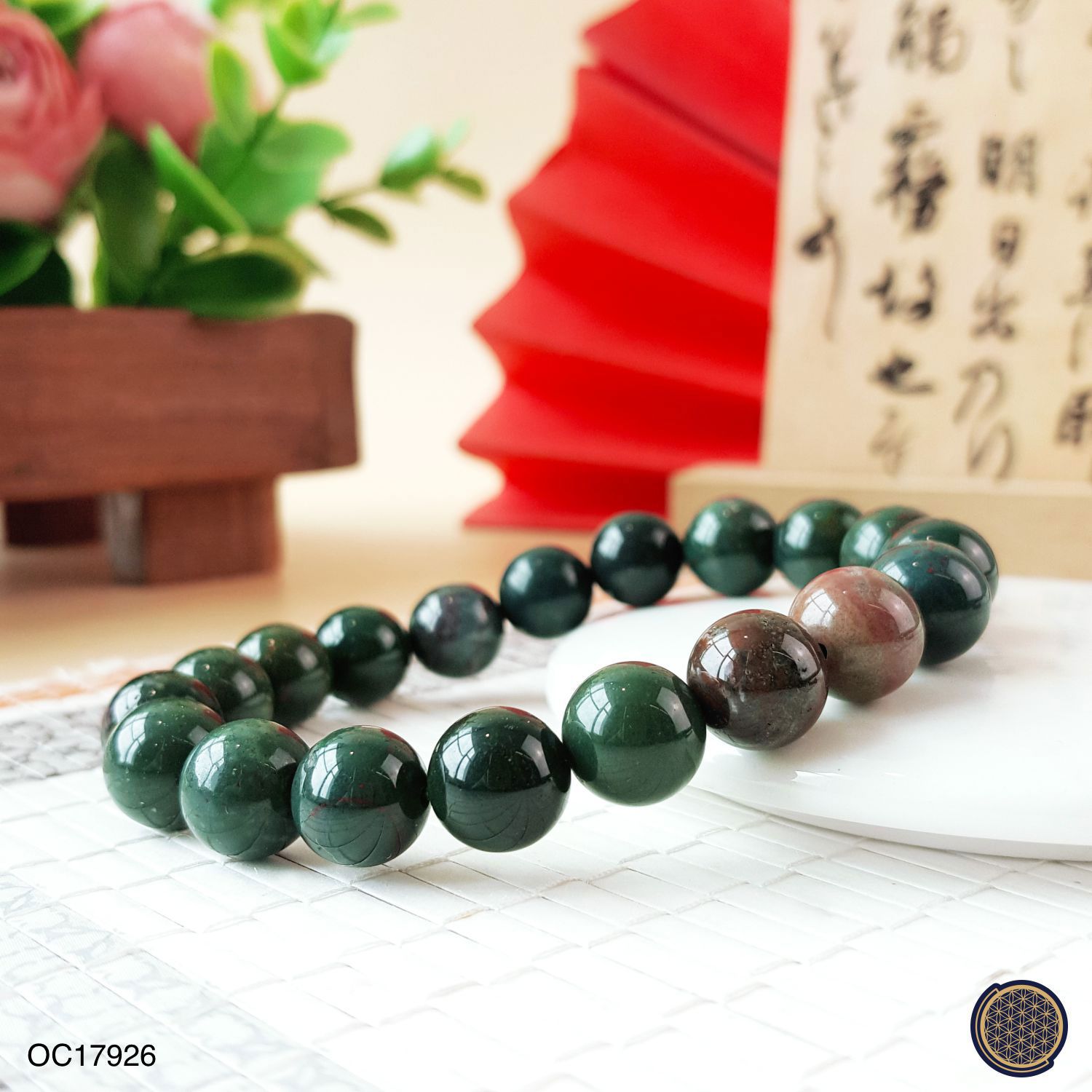 10mm Bloodstone Bracelet