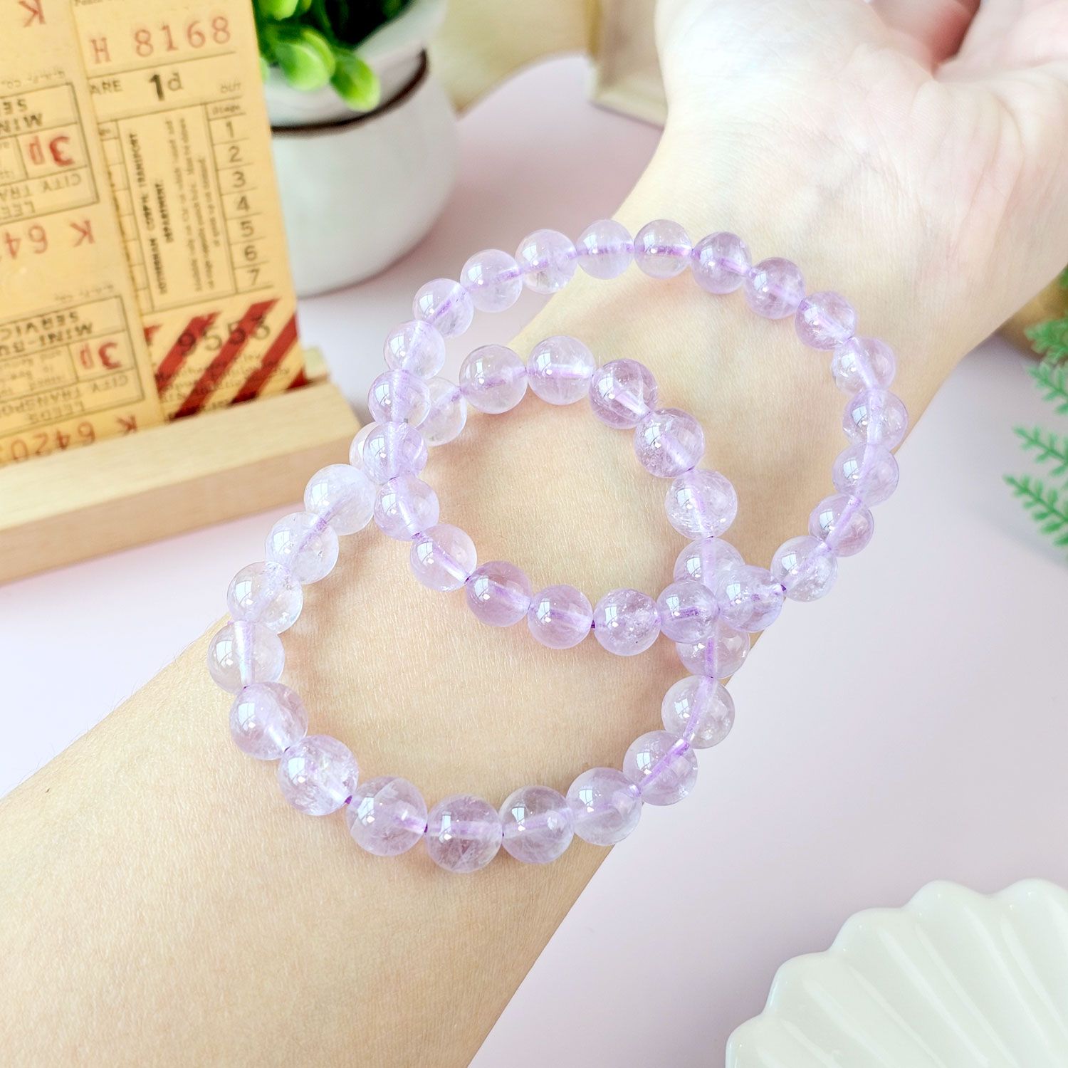 8mm Purple Jade Bracelet