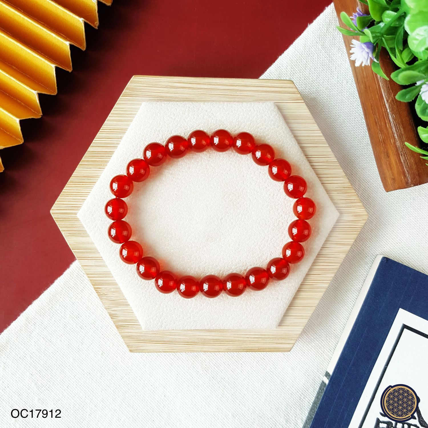 8mm Red Agate Bracelet