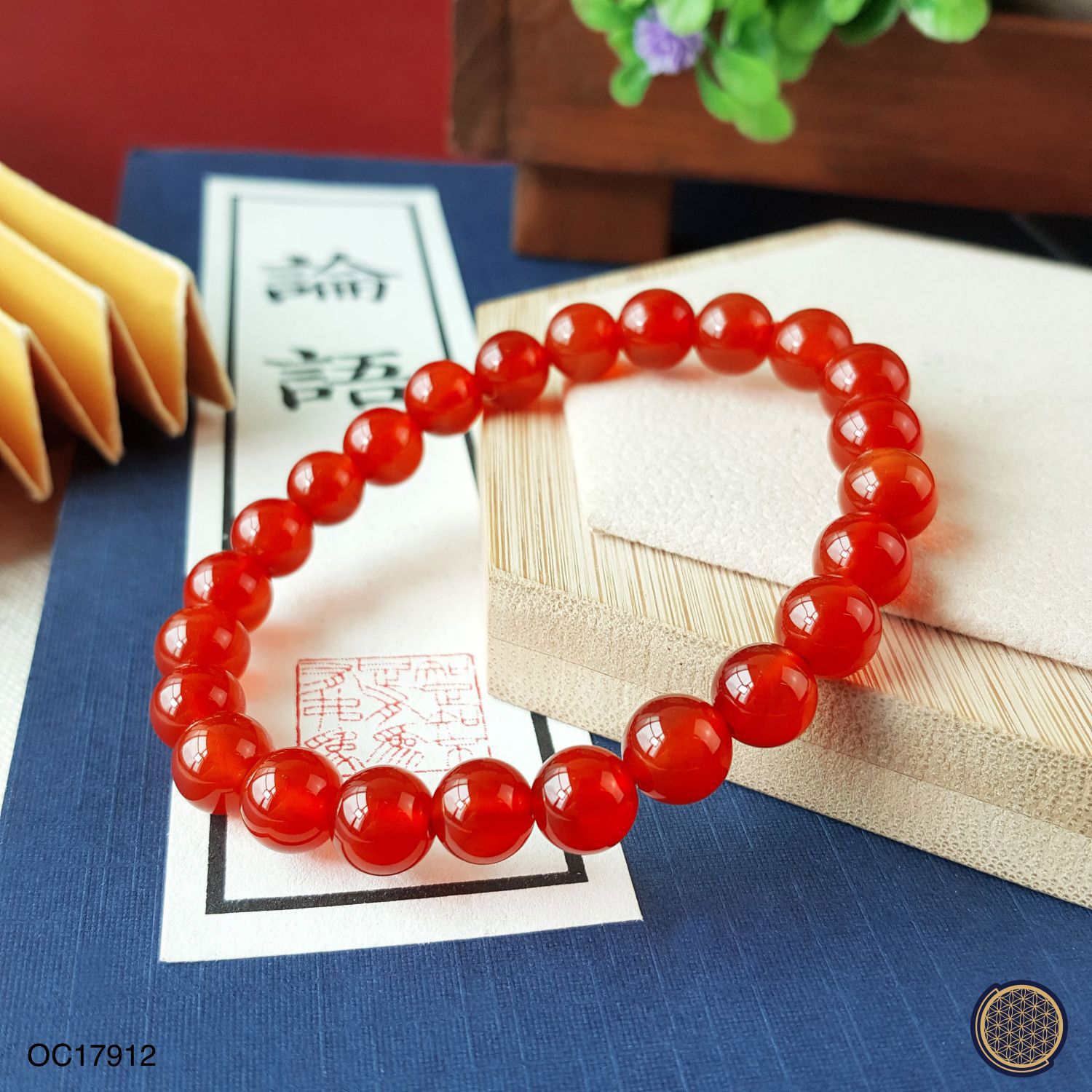 8mm Red Agate Bracelet