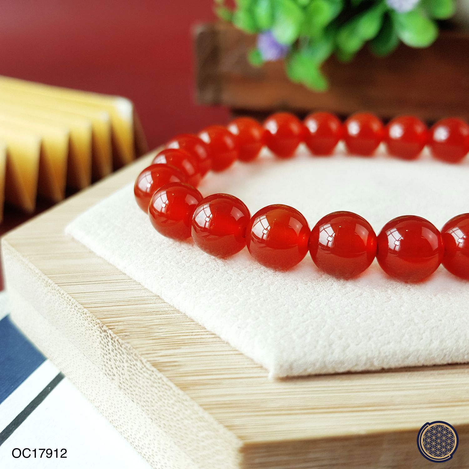 8mm Red Agate Bracelet