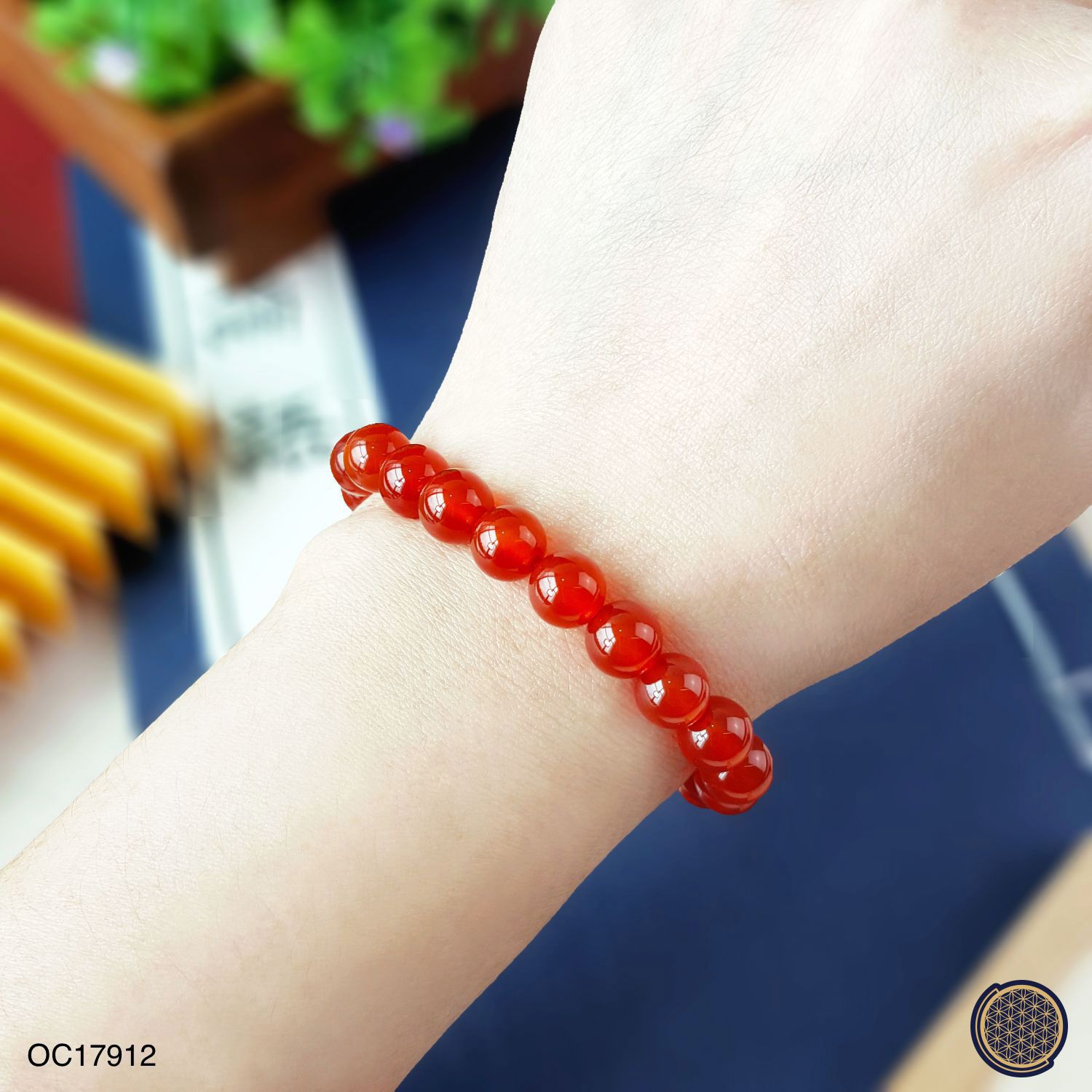 8mm Red Agate Bracelet