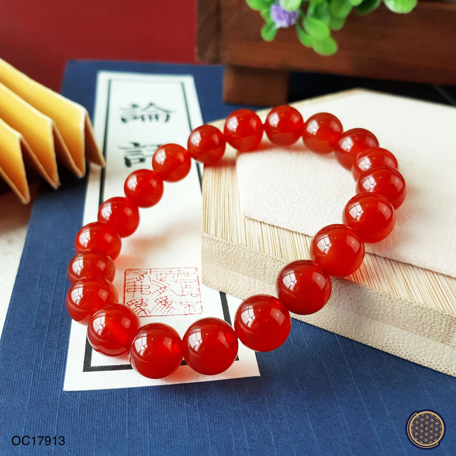 10mm Red Agate Bracelet