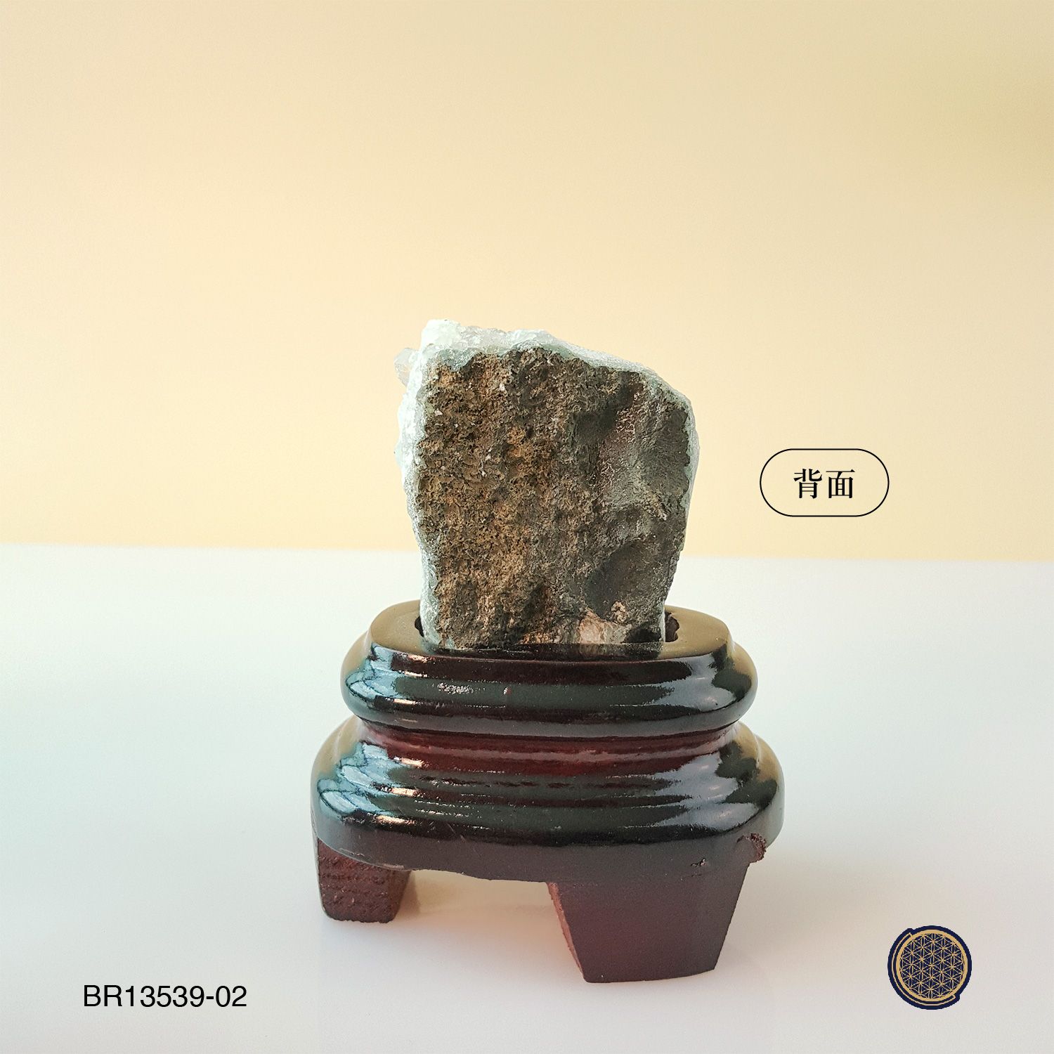 Apophyllite Raw Stone With Wood Stand  