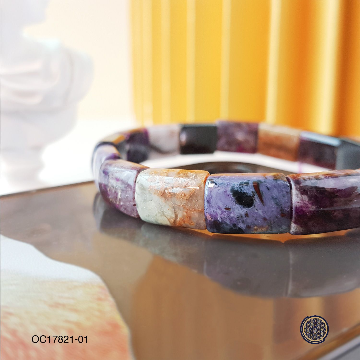 Superior Sugilite Bangle Shape Flat Bracelet