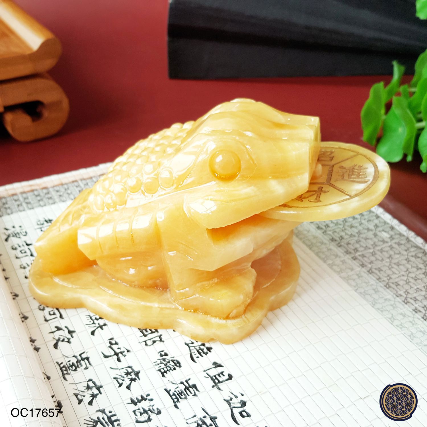 Yellow Jasper Toad Decoration (15CM) 