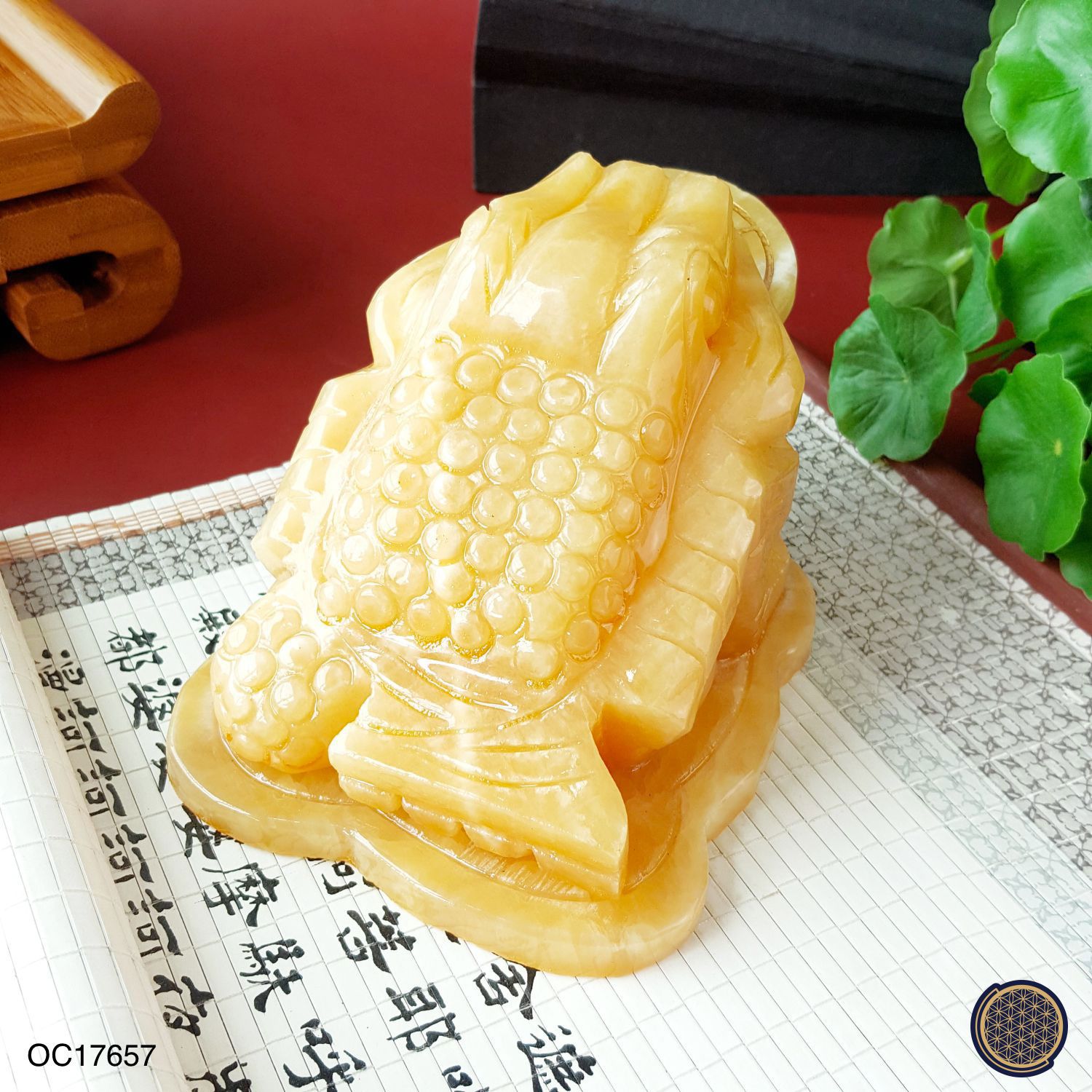 Yellow Jasper Toad Decoration (15CM) 