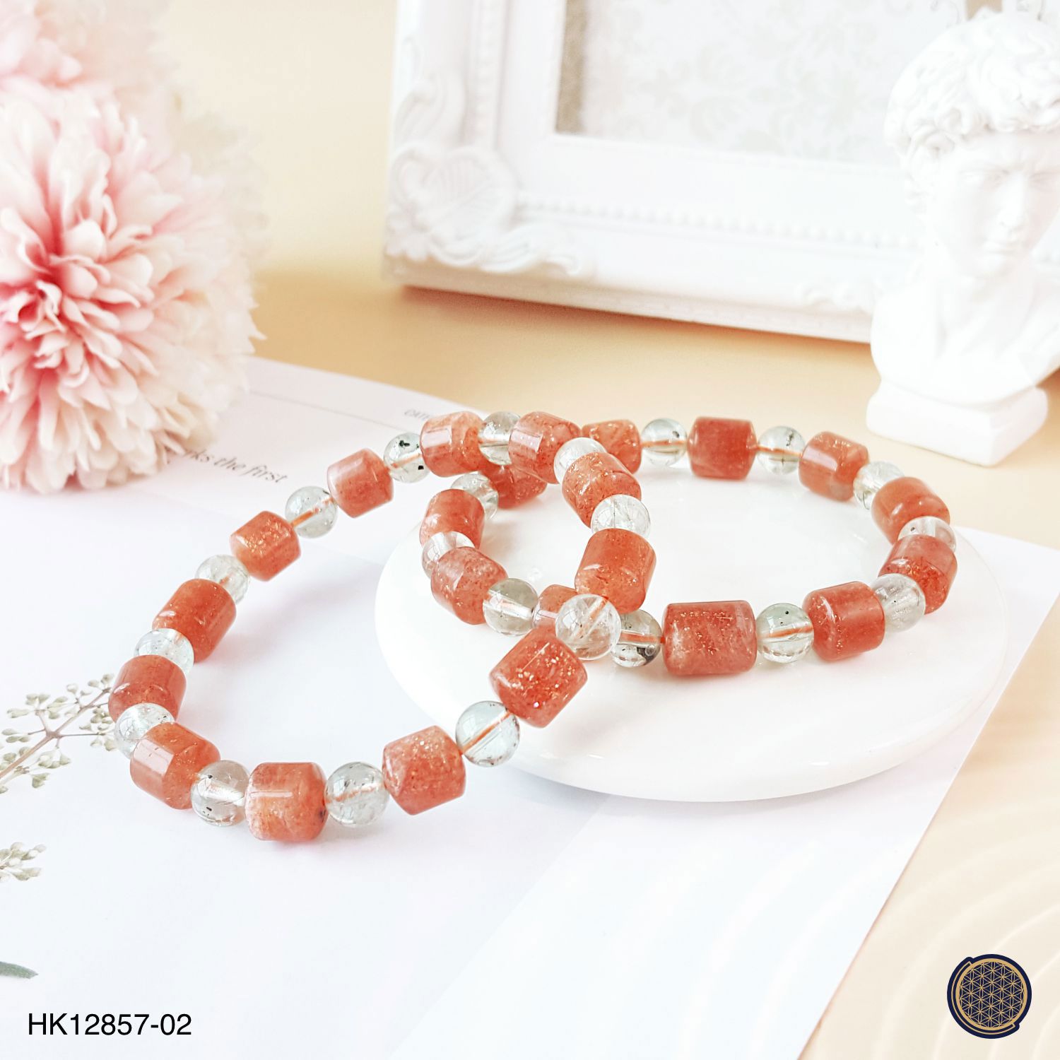 8-8.5mm Golden Sunstone  Barrel Bracelet