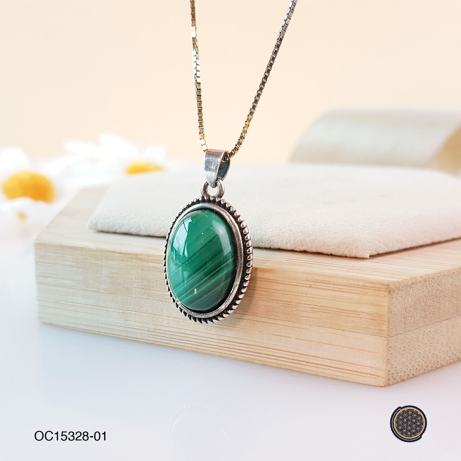 Malachite Oval Shape Pendant