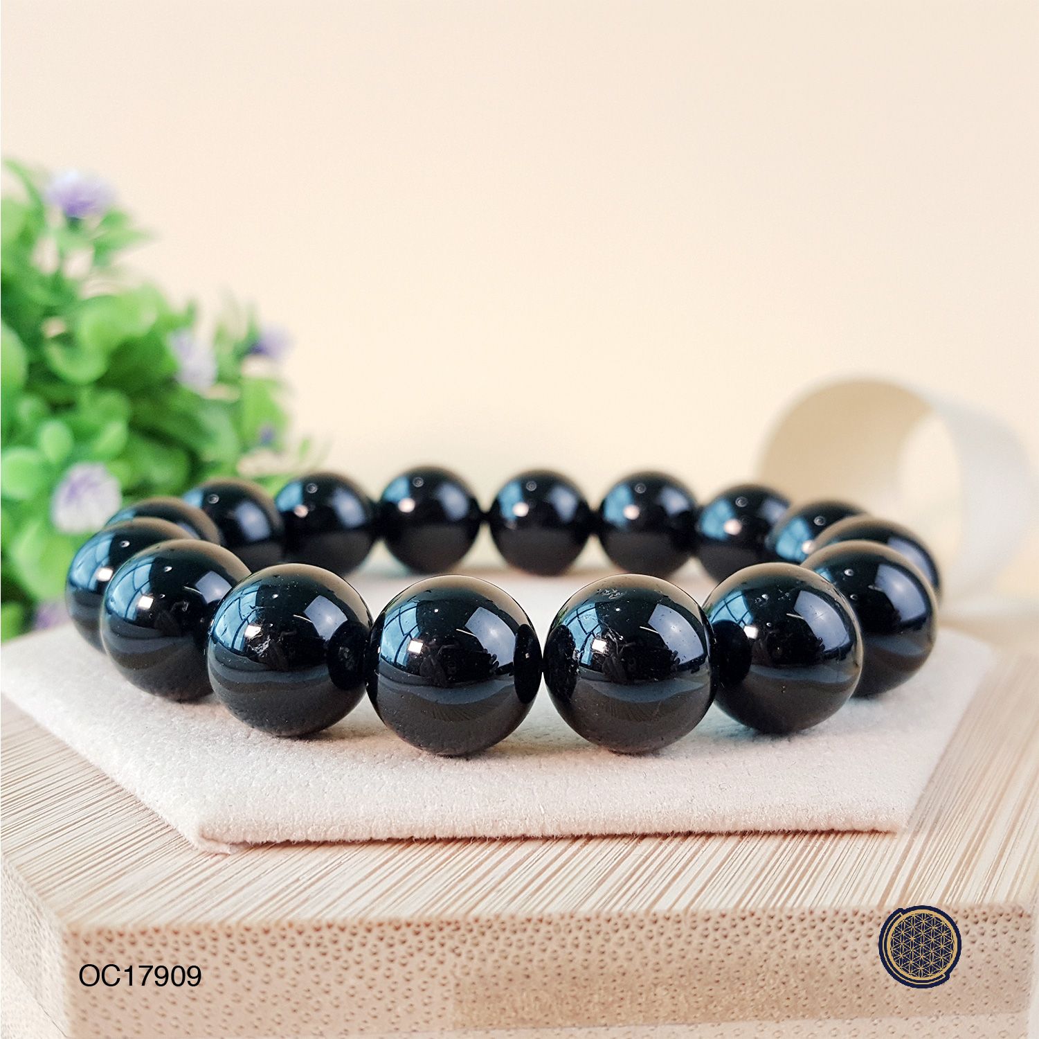 12mm Black Tourmaline Bracelet