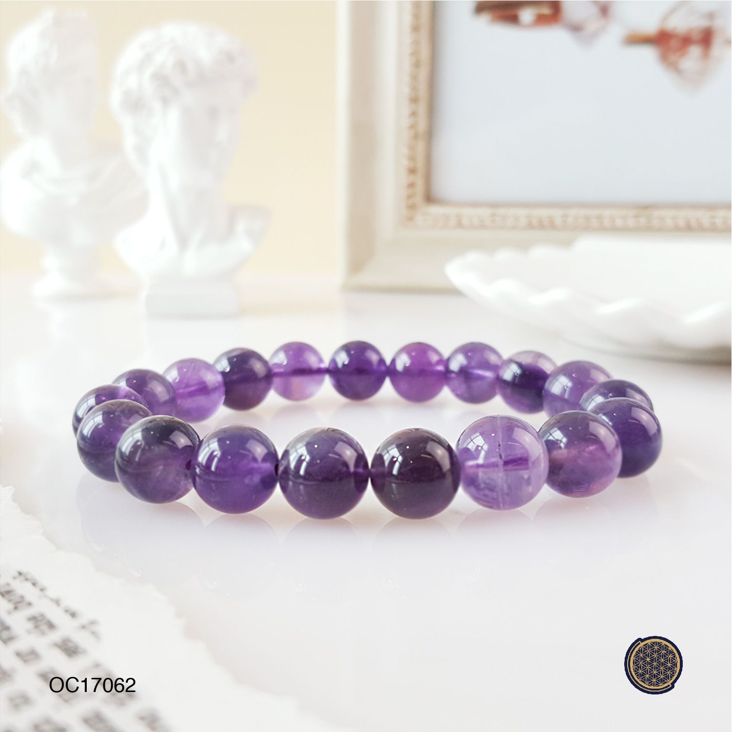 10mm Amethyst Bracelet