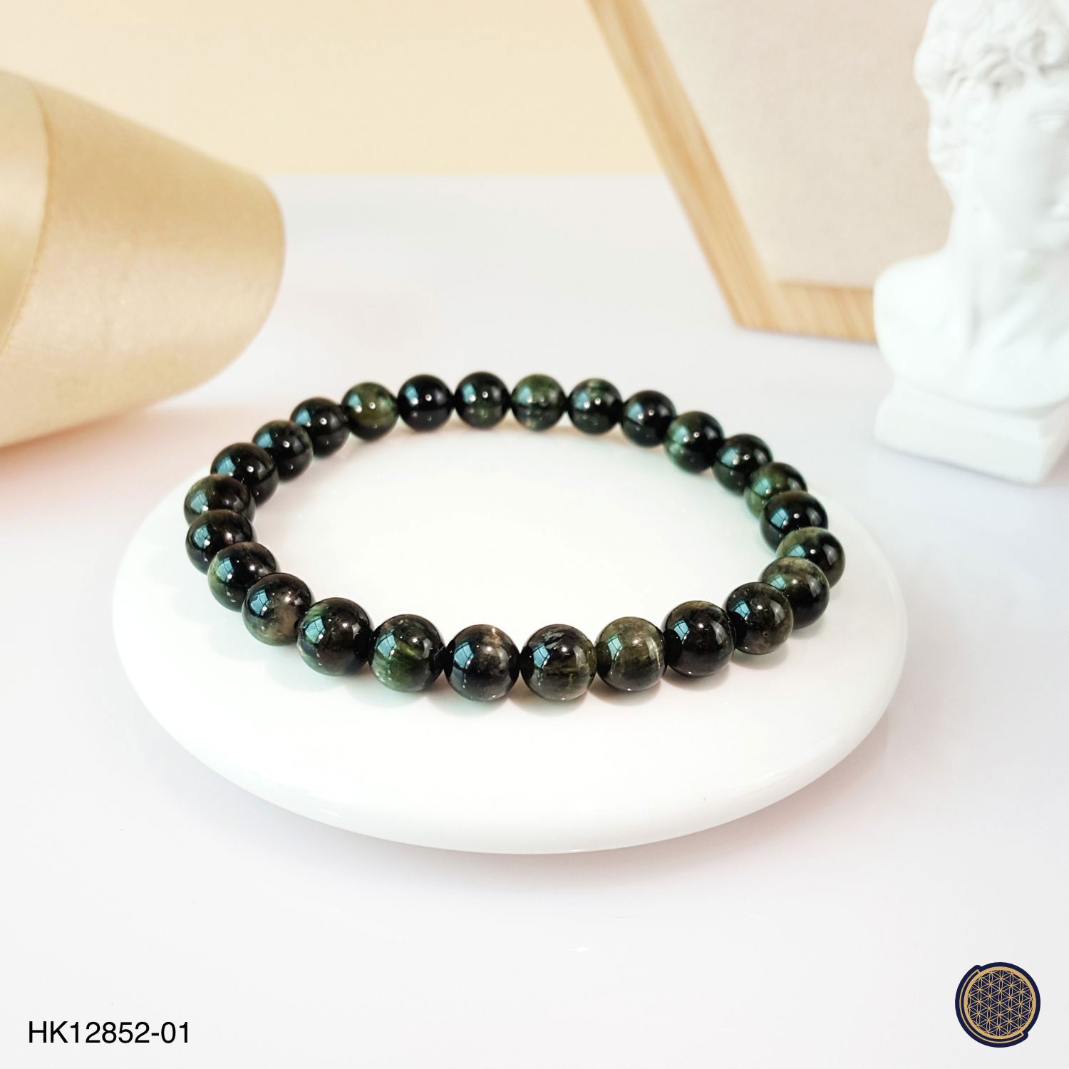 7-7.5mm Cat Eye Green Tourmaline Bracelet