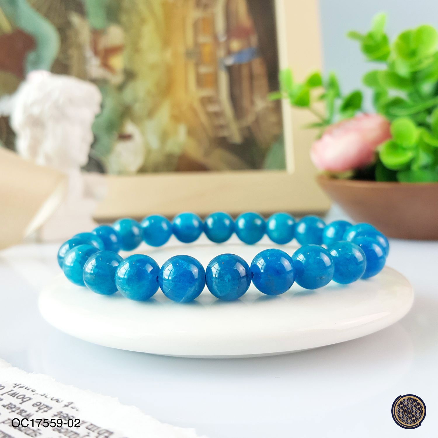 8-8.5mm Blue Apatite Bracelet