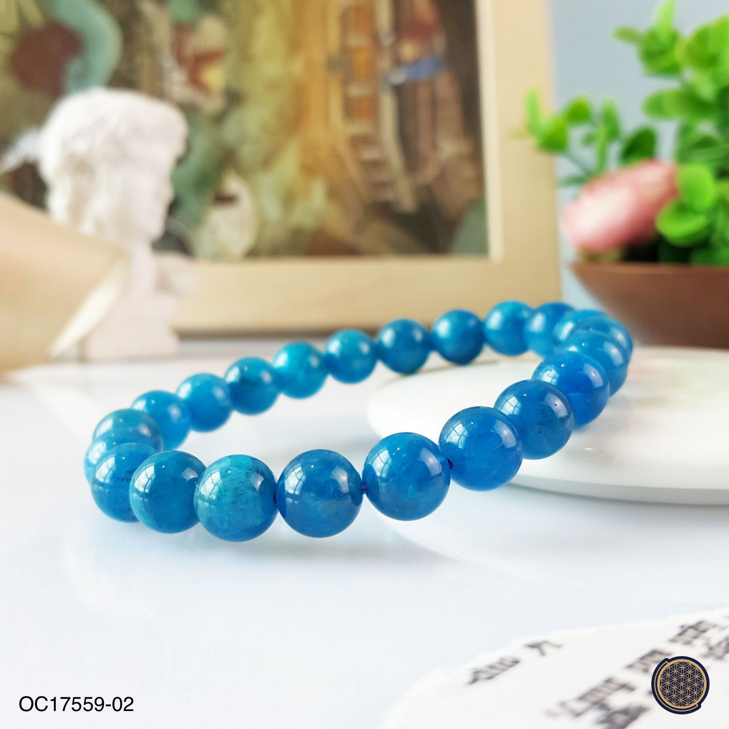 8-8.5mm Blue Apatite Bracelet