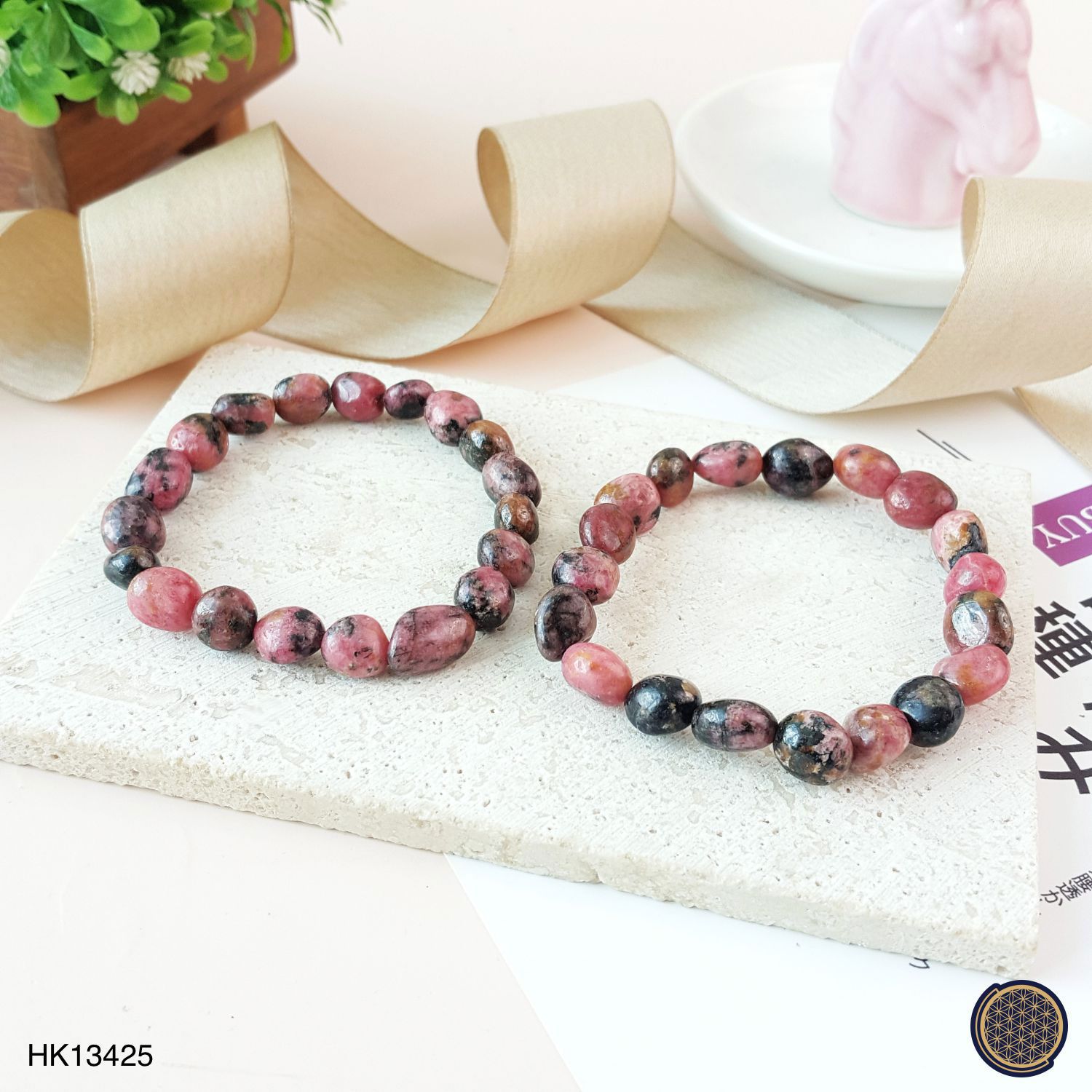 Rhodonite  Free Shape Bracelet