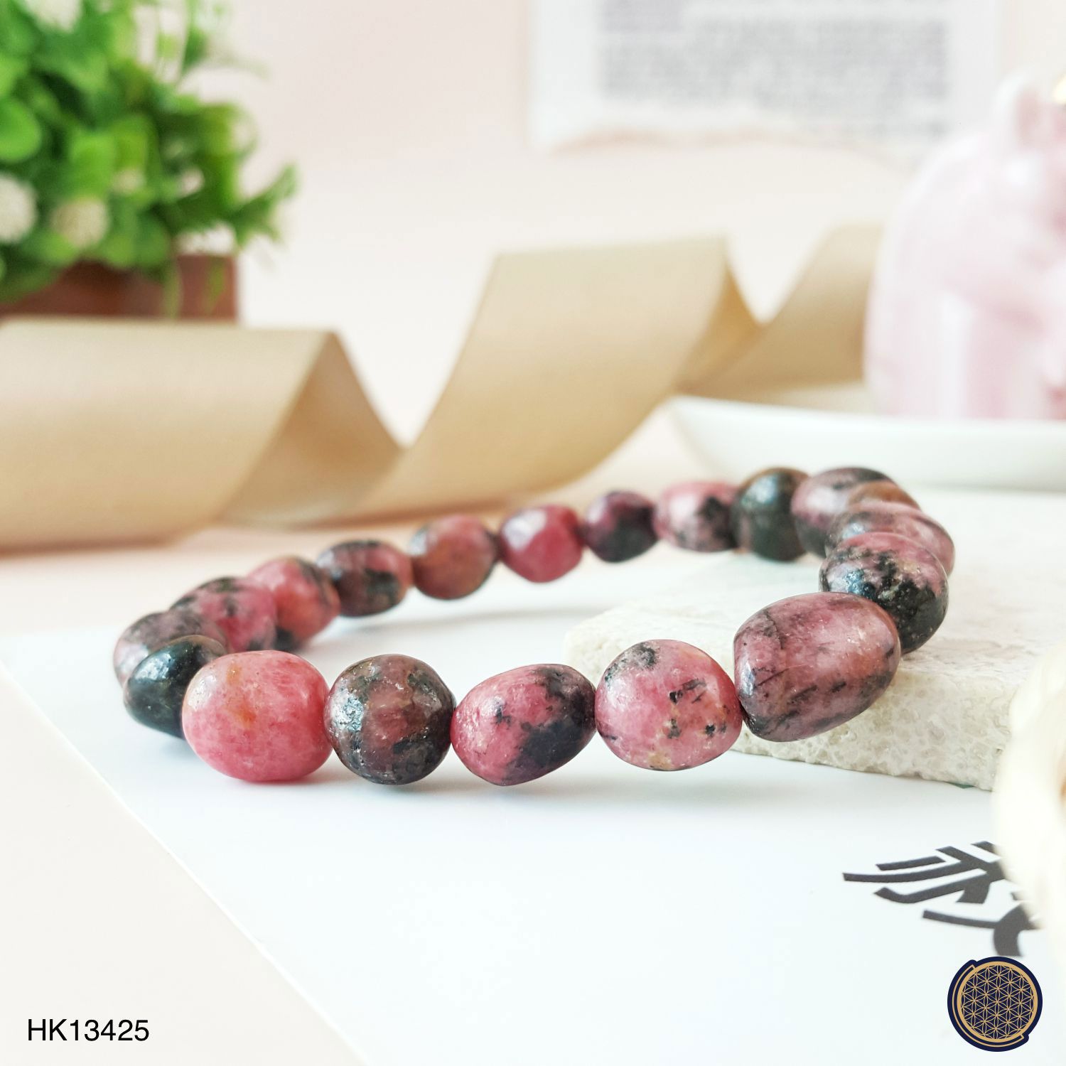 Rhodonite  Free Shape Bracelet