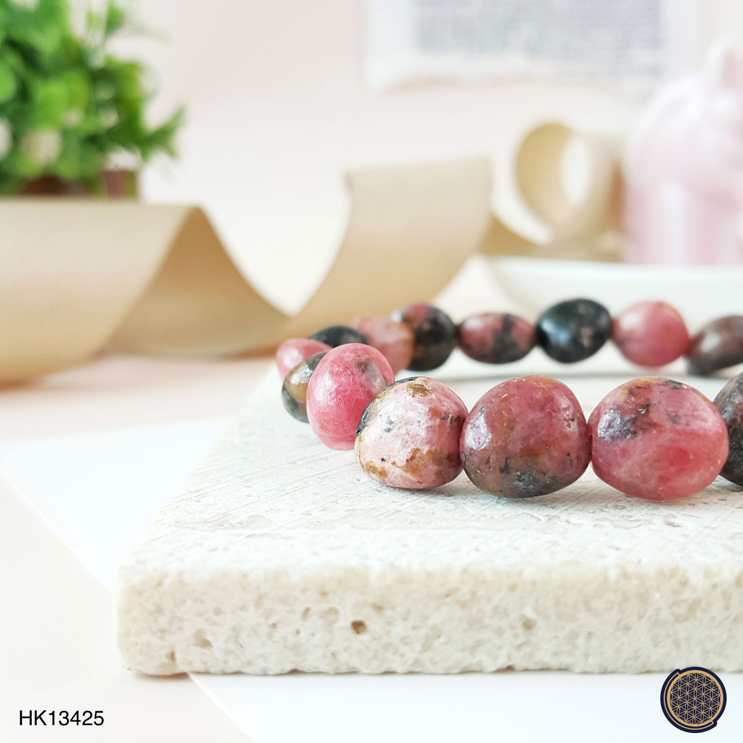 Rhodonite  Free Shape Bracelet