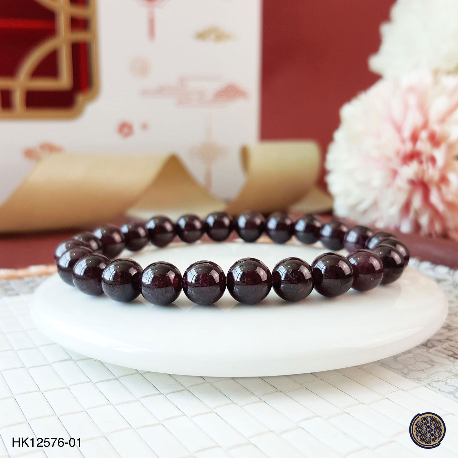 7-7.5mm Red Garnet Bracelet