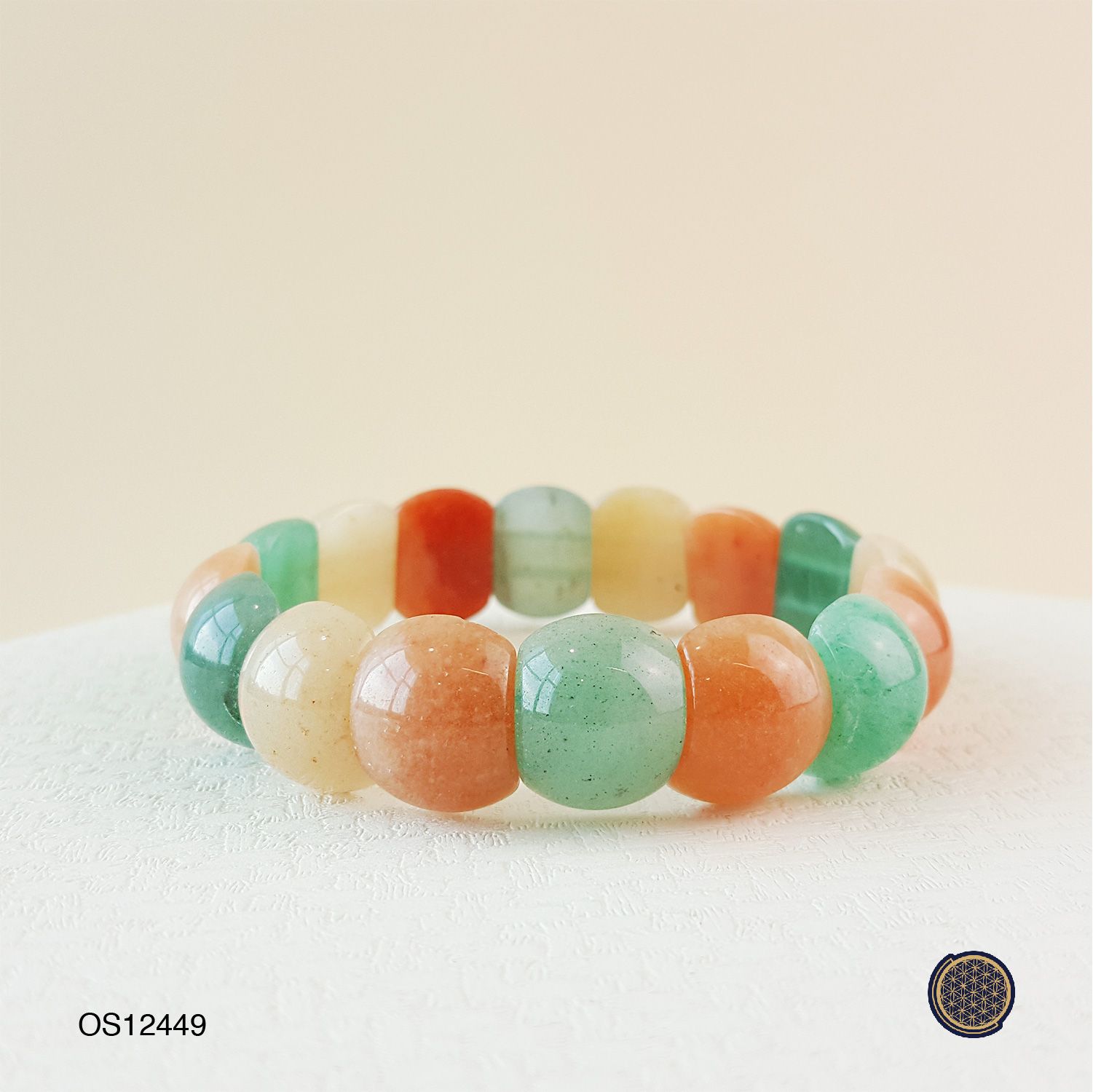 13mm x 16mm Mix Aventurine Flat Bracelet