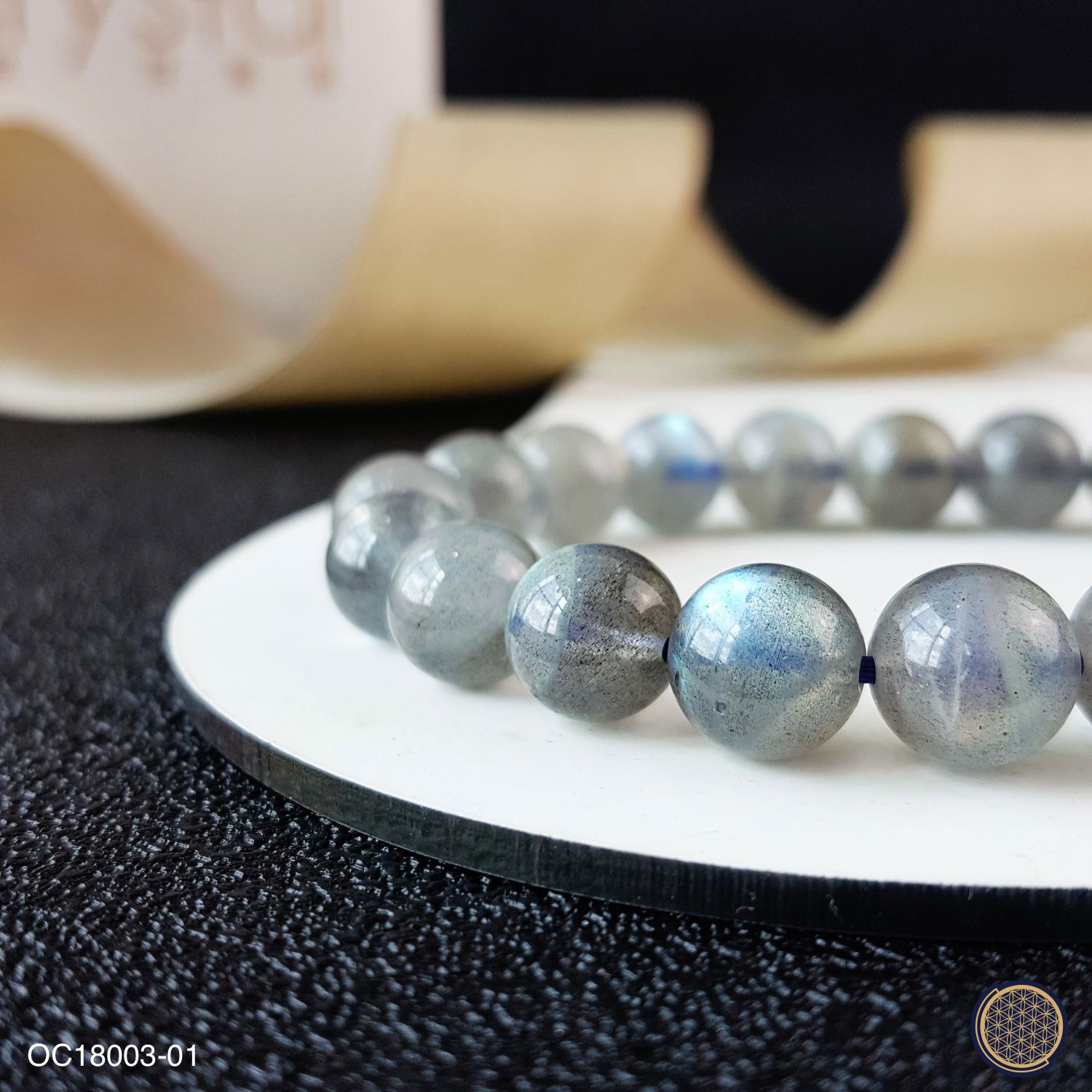 9-9.5mm Rainbow Shine Labradorite Bracelet