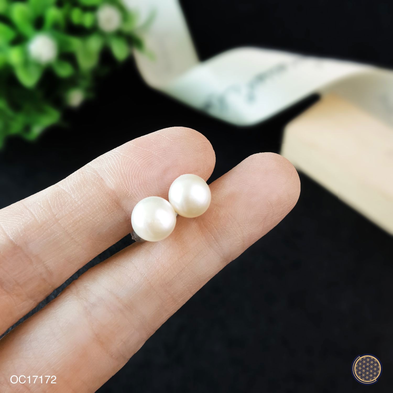 7mm Pearl Round Shape Earring