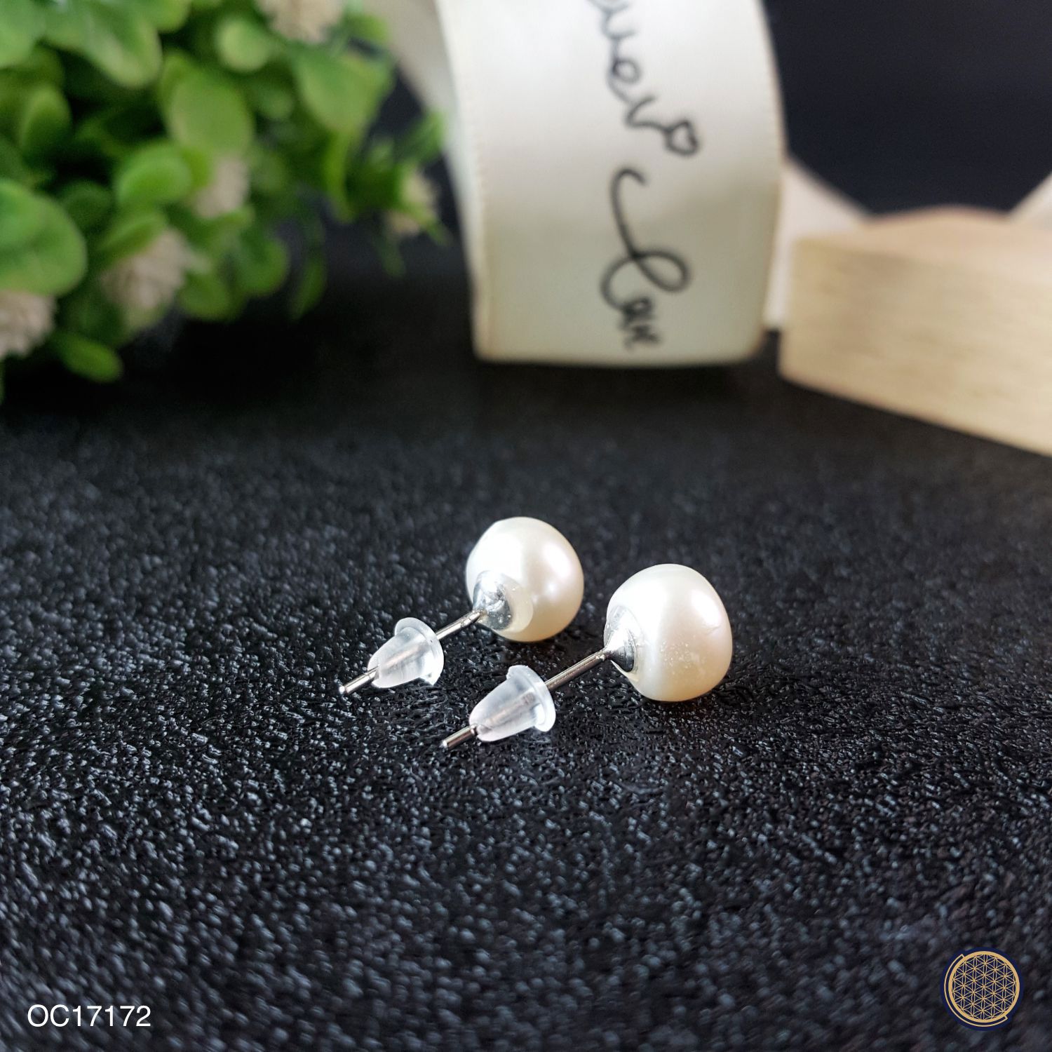 7mm Pearl Round Shape Earring