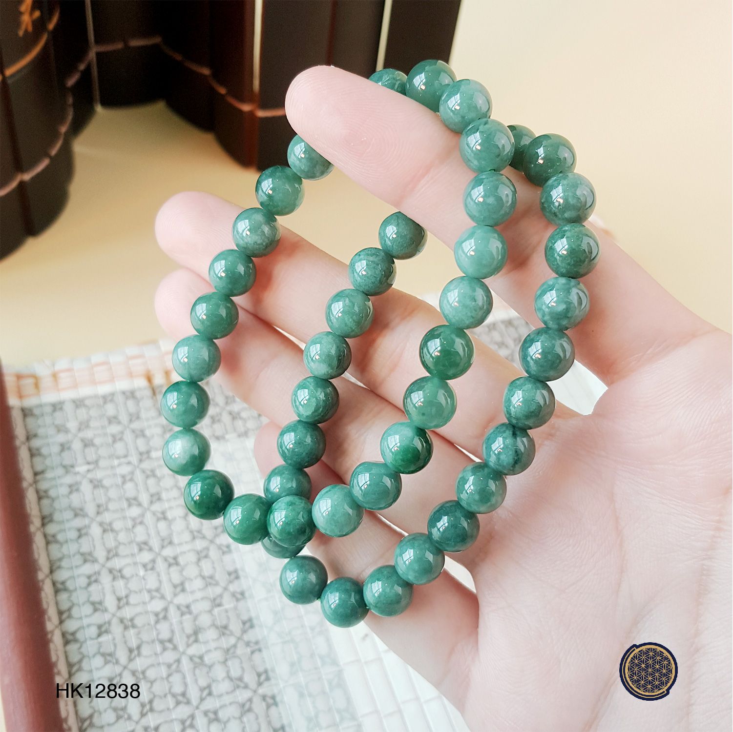 7-8mm You Qing Jade  Bracelet