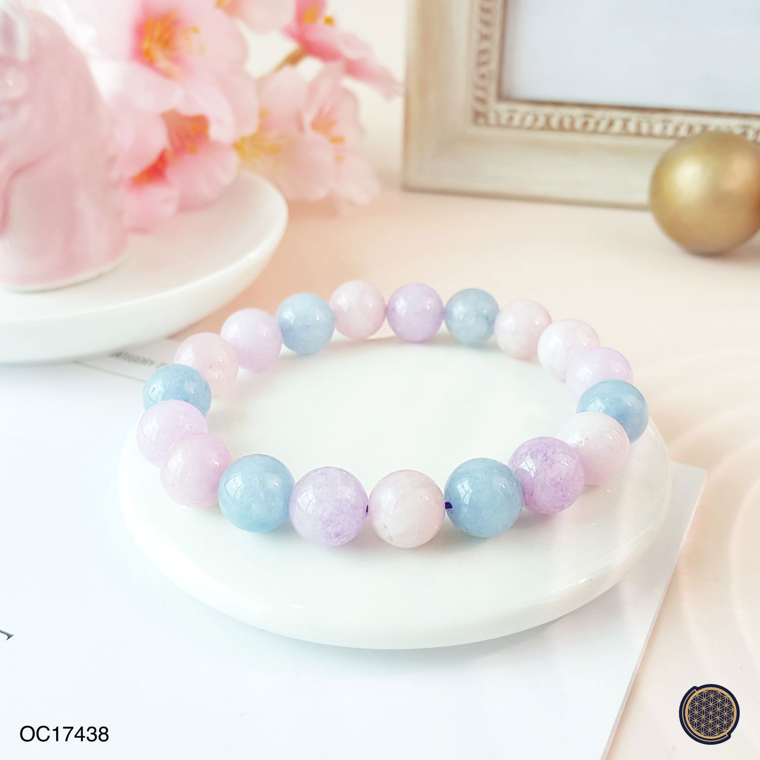 10mm Lavender Morganite Stone Bracelet