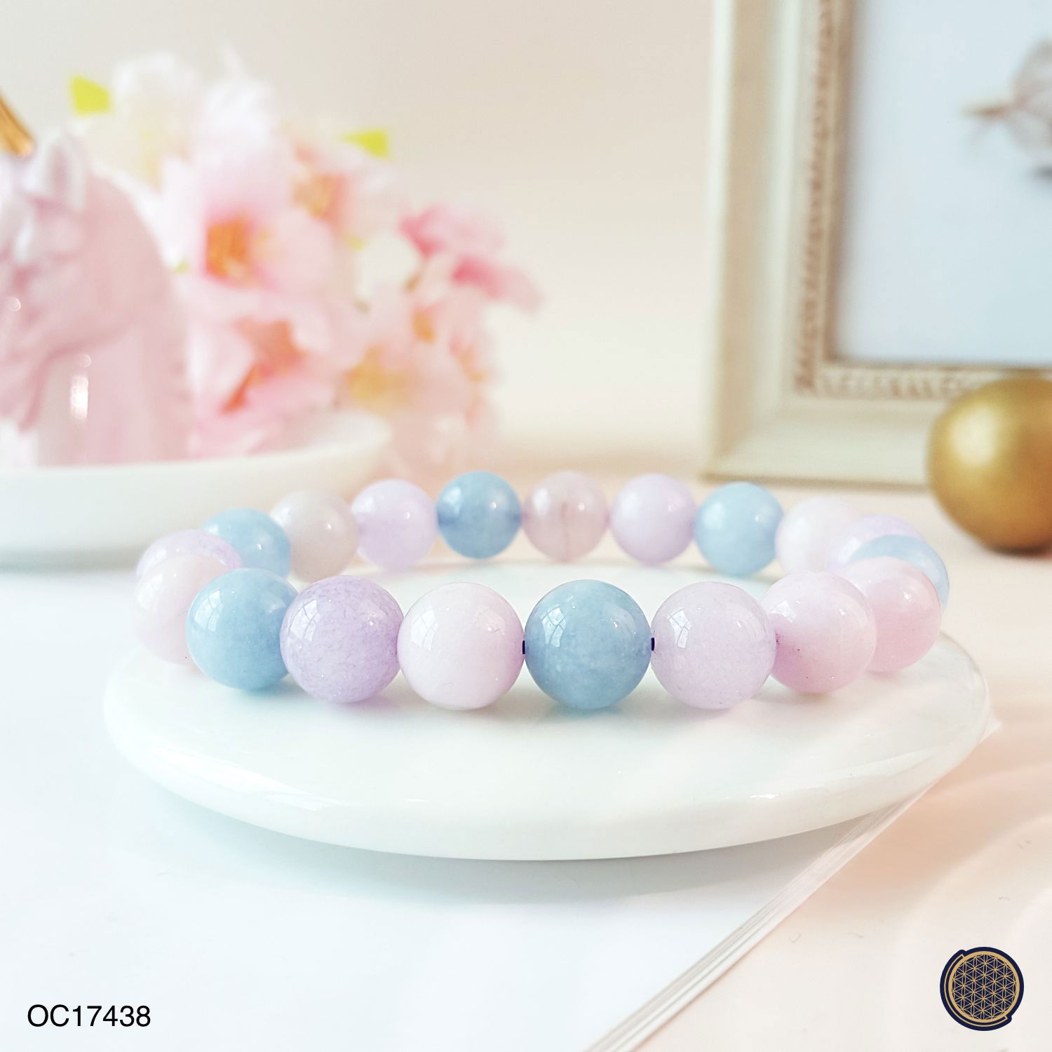 10mm Lavender Morganite Stone Bracelet