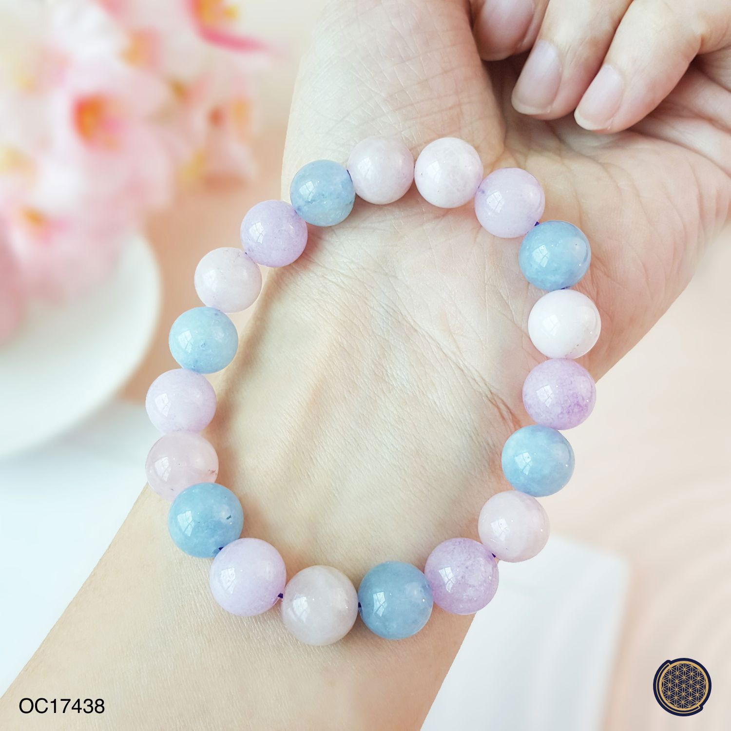 10mm Lavender Morganite Stone Bracelet