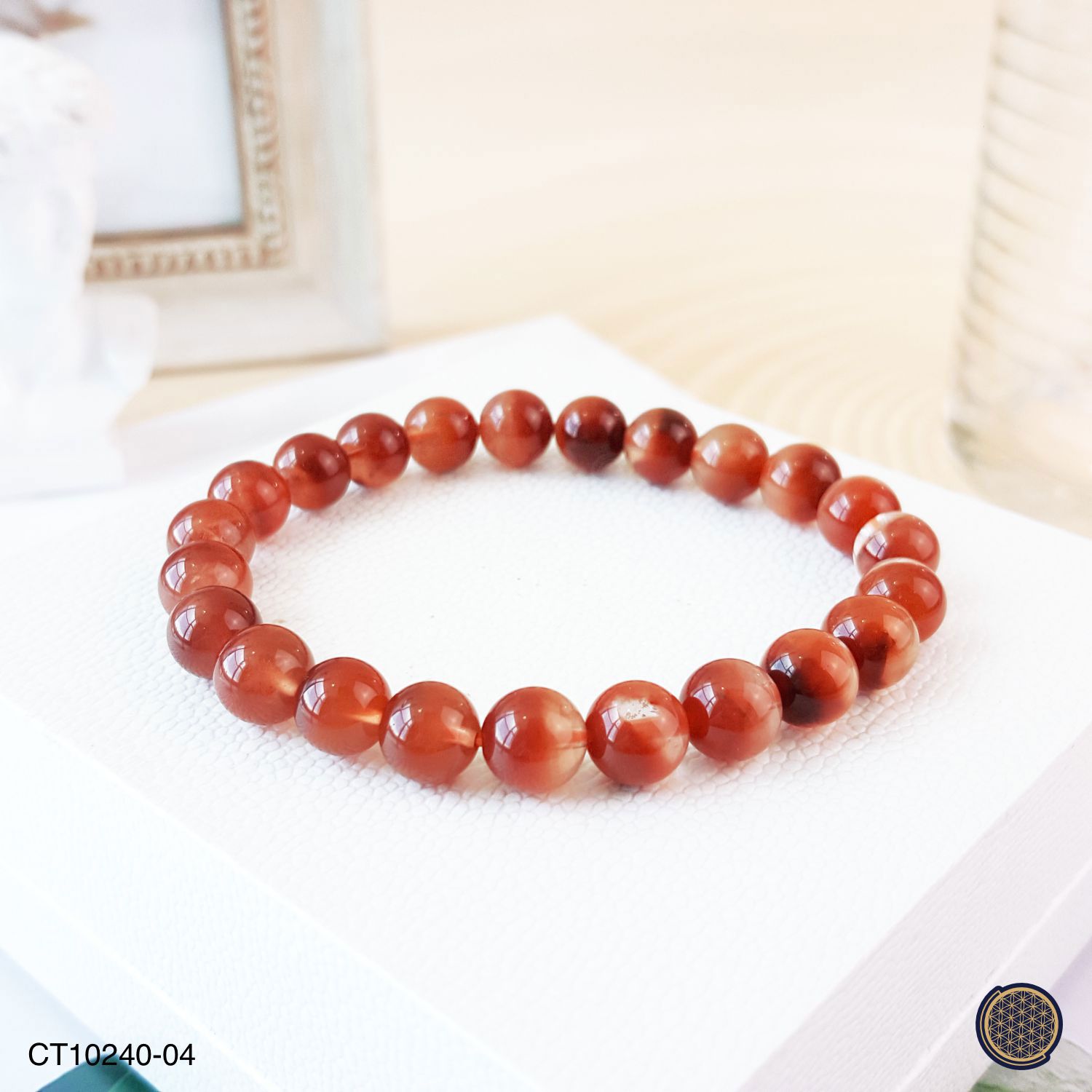 8-8.5mm Red Rabbit Hair Rutilated Bracelet -17.3GM 