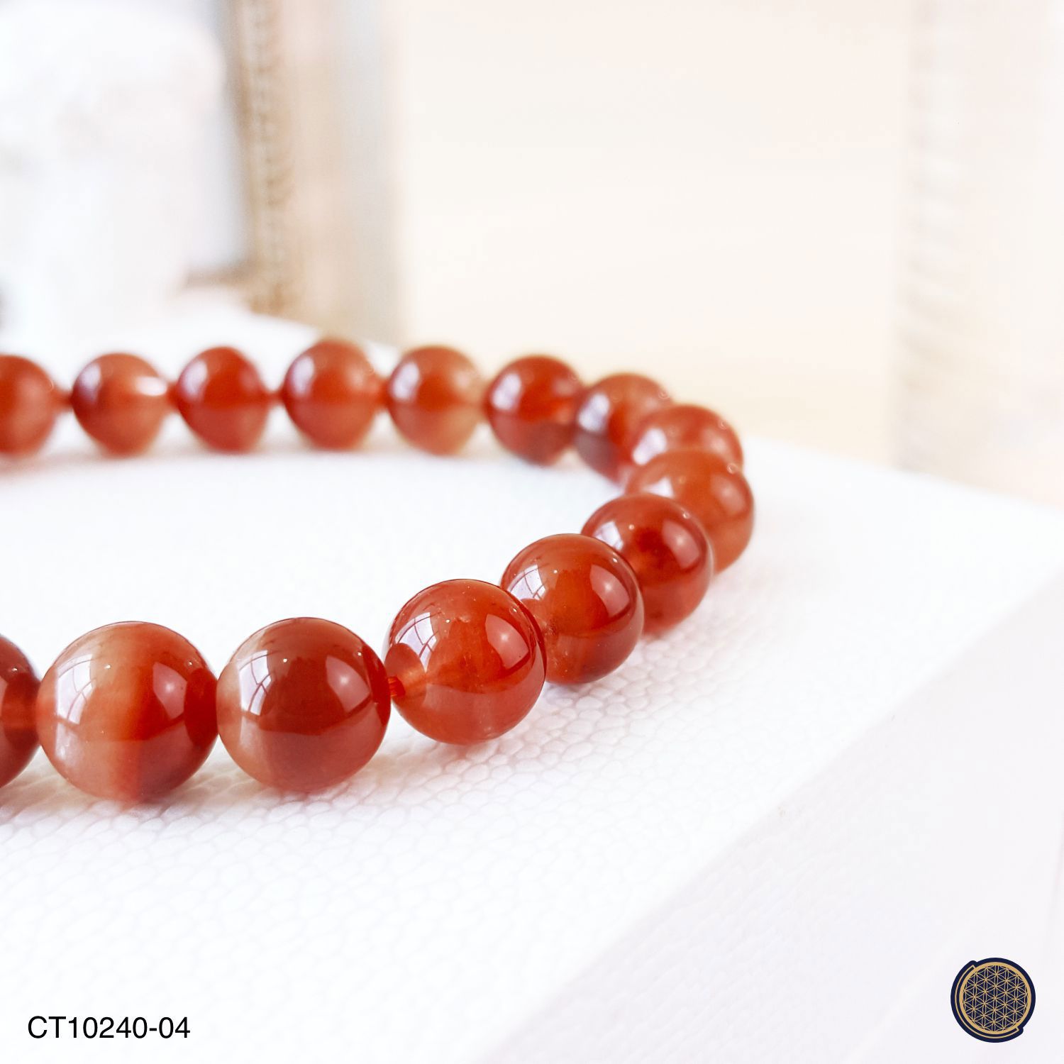 8-8.5mm Red Rabbit Hair Rutilated Bracelet -17.3GM 