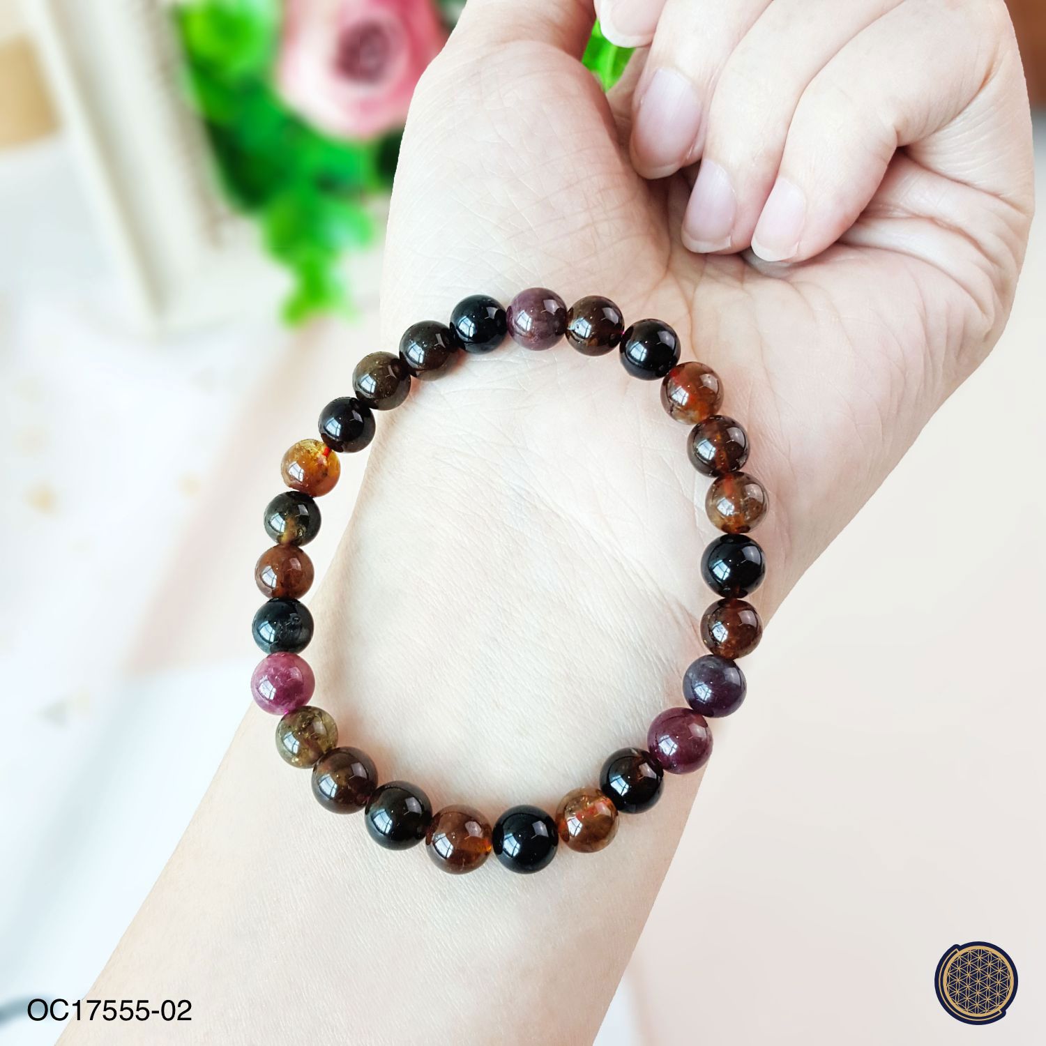 7-7.5mm Black Rose Tourmaline Bracelet