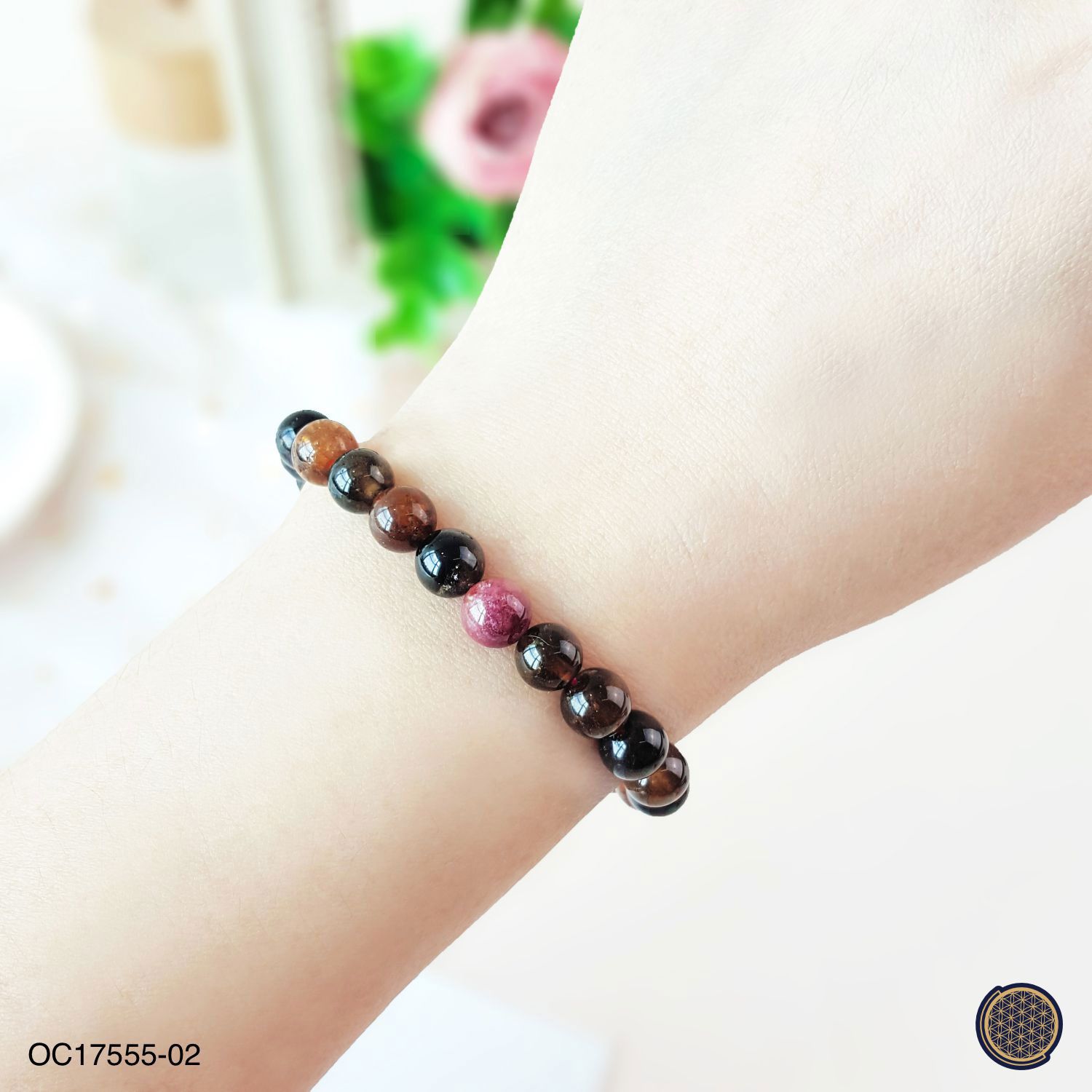 7-7.5mm Black Rose Tourmaline Bracelet