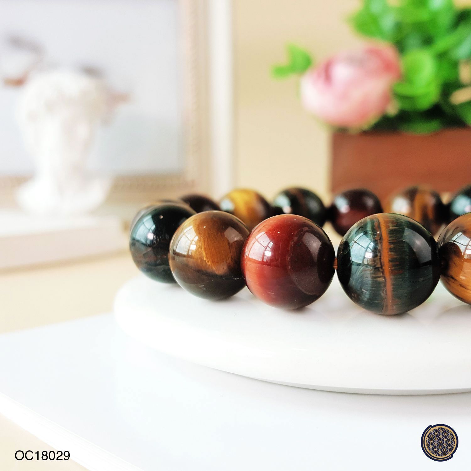 12mm Mixed Tiger Eye  Bracelet