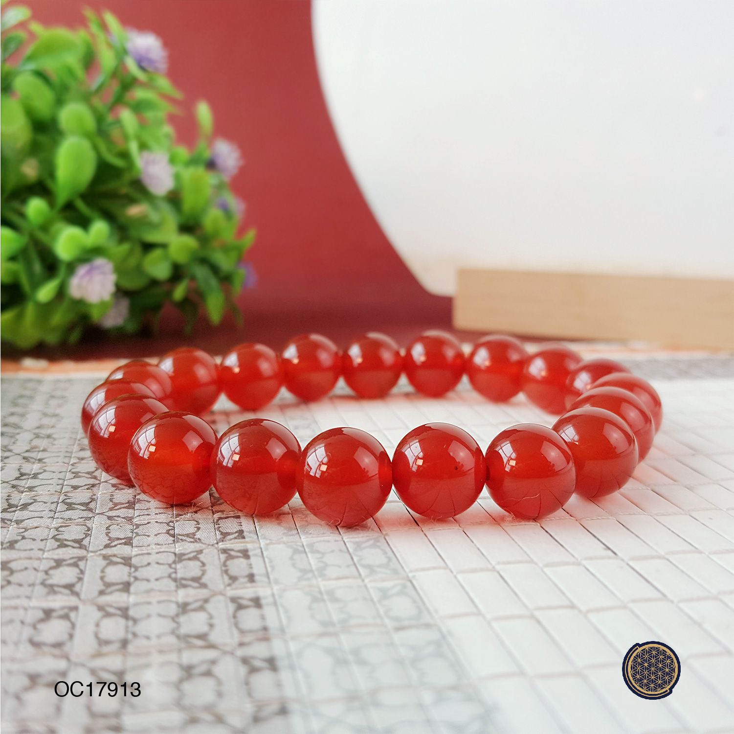 10mm Red Agate Bracelet