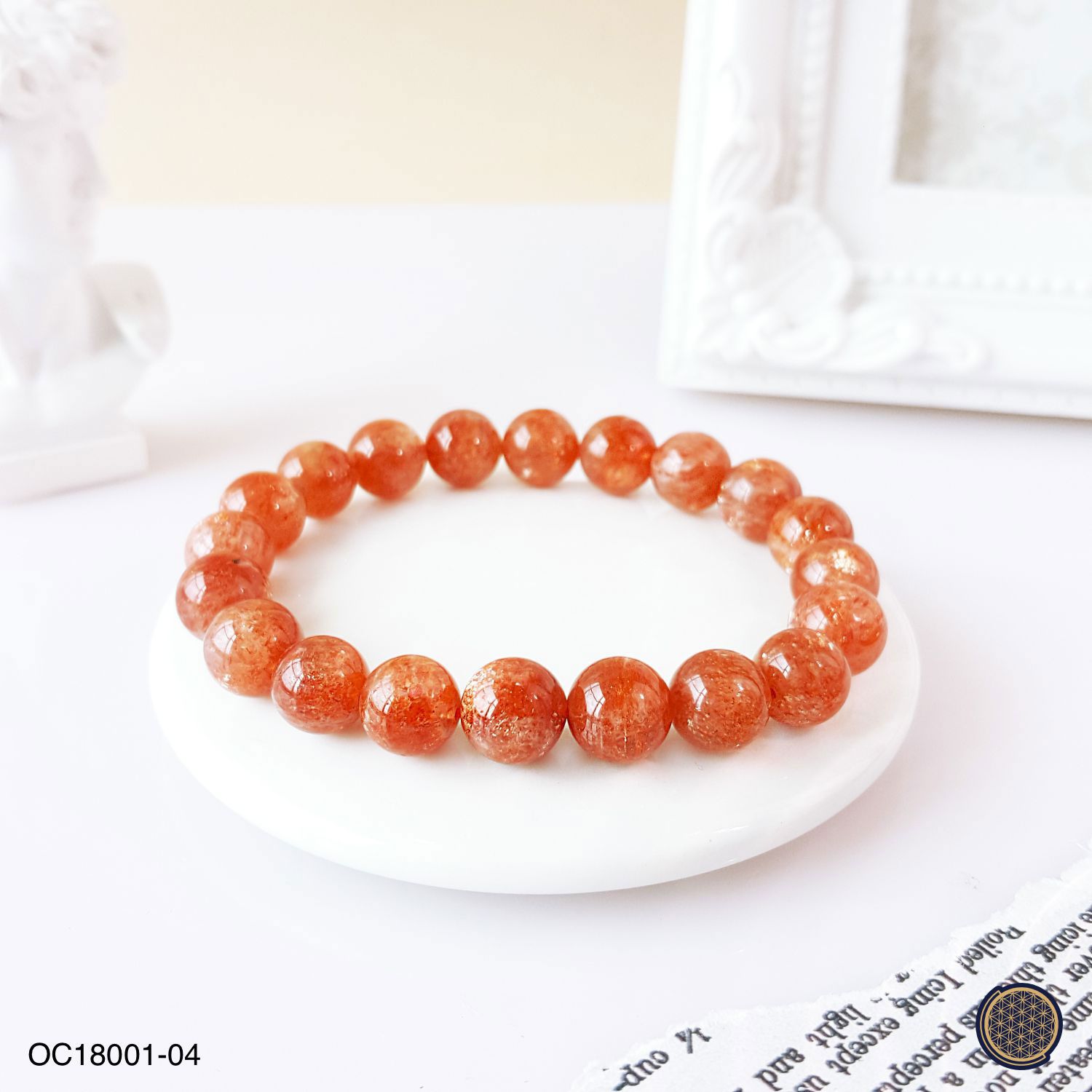 9-9.5mm High Grade Golden Sunstone  Bracelet