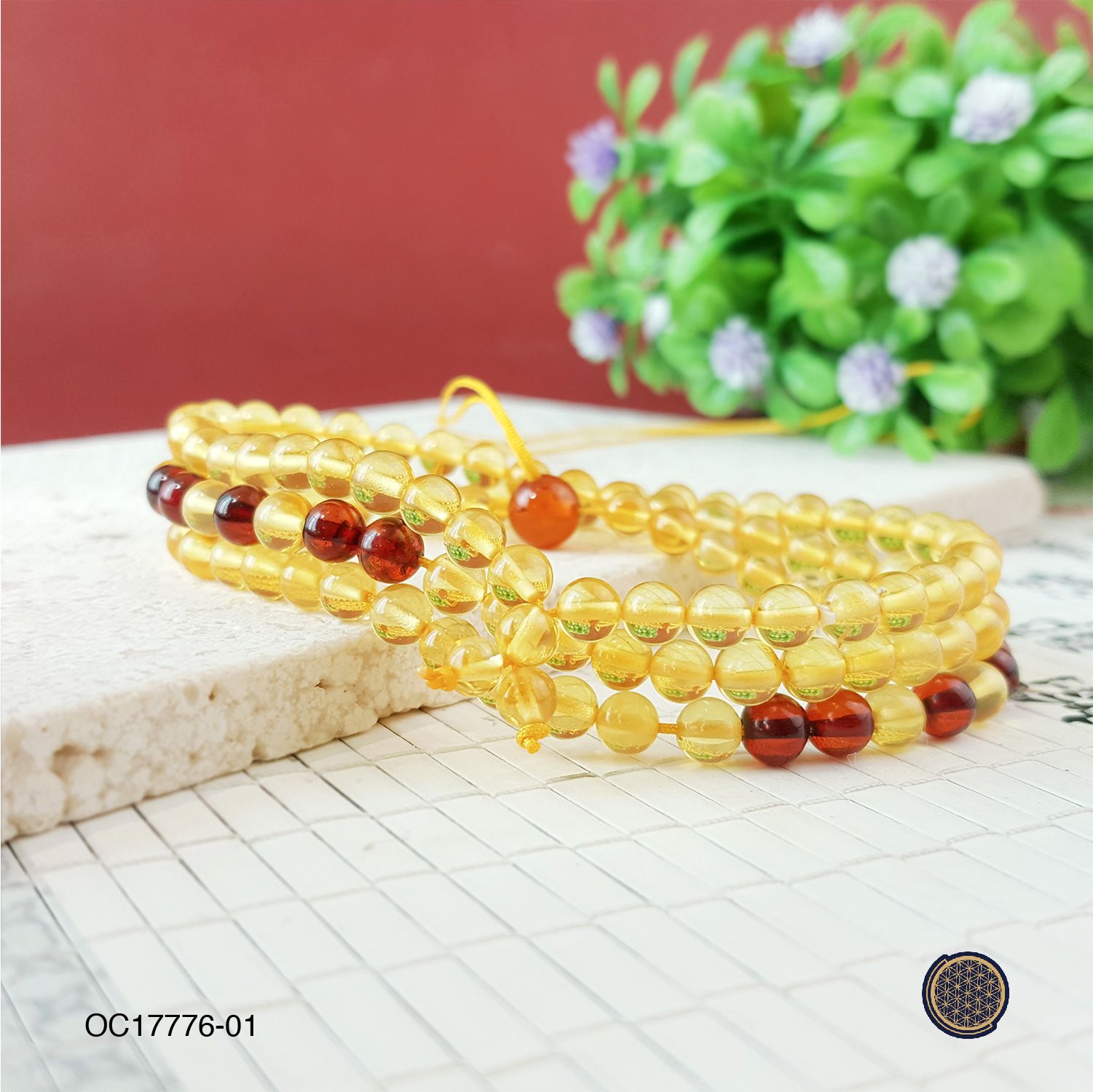 4.5mm Beeswax Amber Necklace (52CM) 