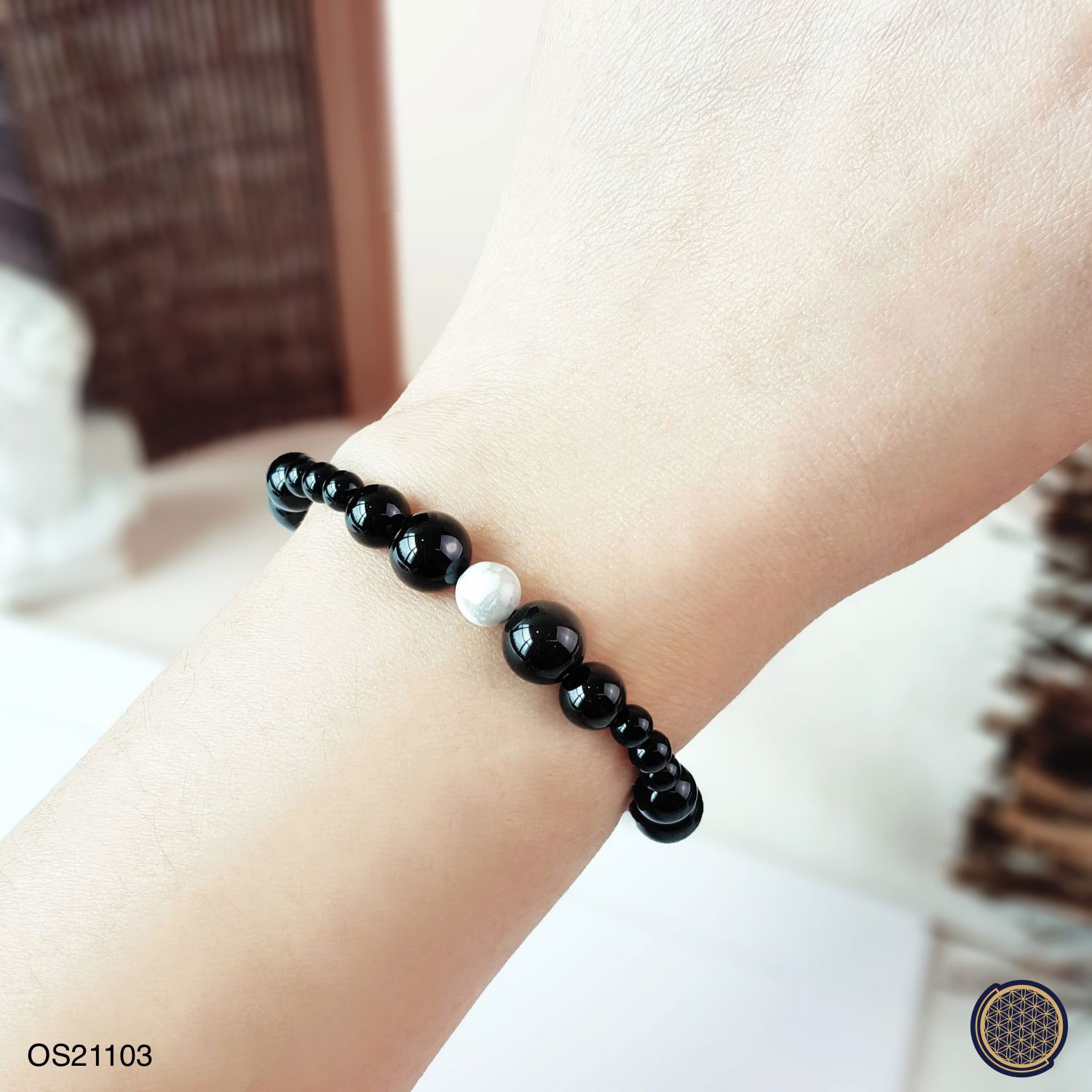 Onyx +Howlite Diy Bracelet