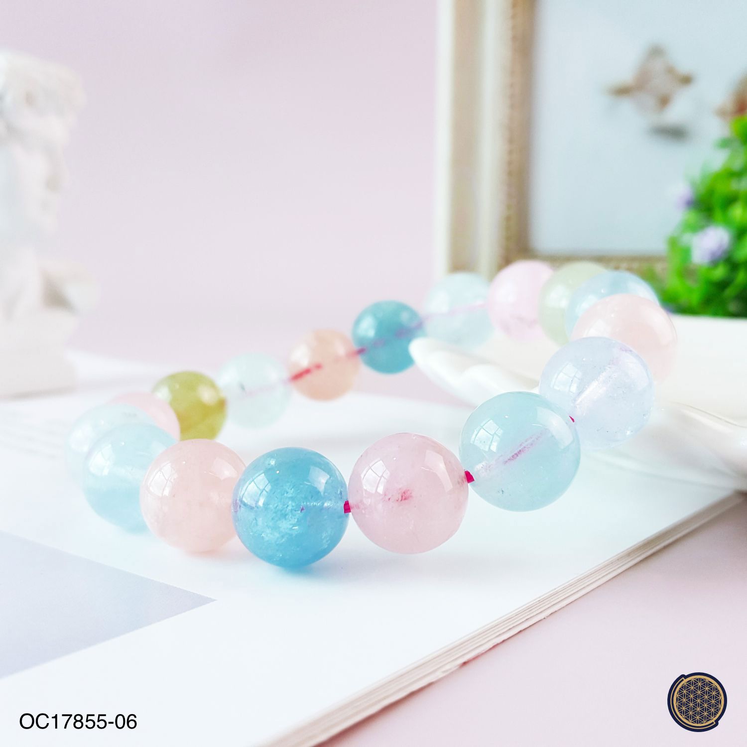 12-12.5mm Morganite Stone Bracelet