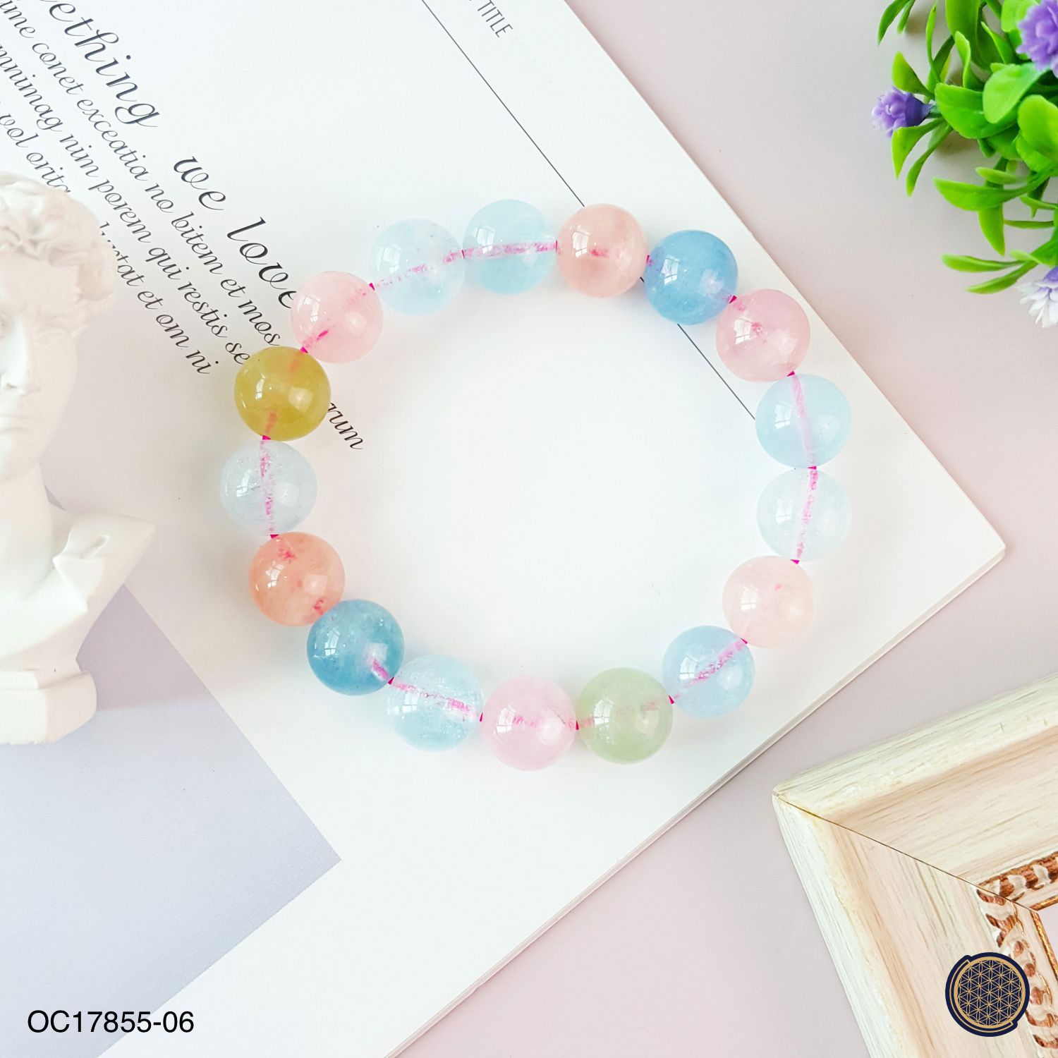 12-12.5mm Morganite Stone Bracelet